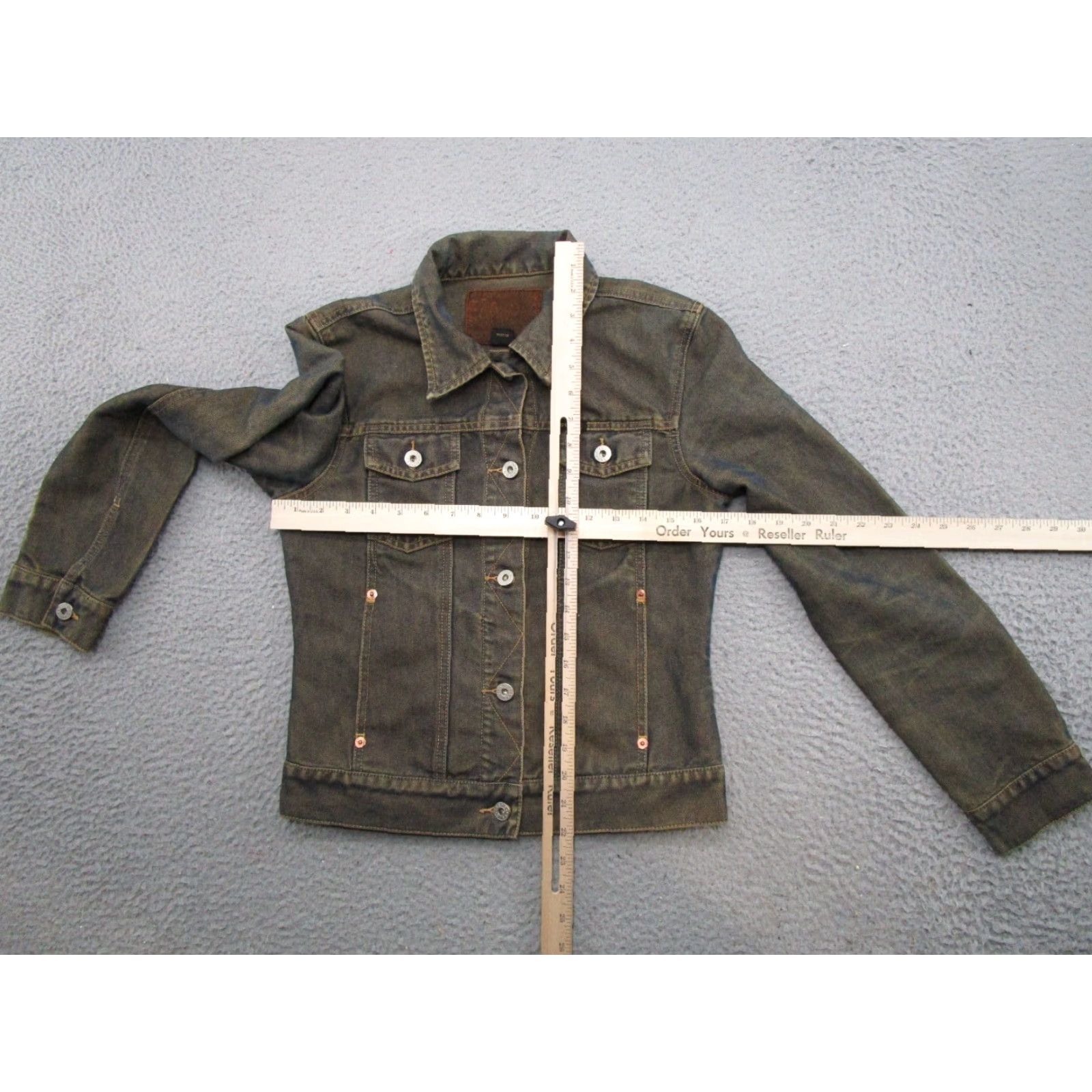 Guess GUESS Jacket Women Size Small Blue Denim Shiny Iridescent Button Up Stretch Y2K Size 28" / US 6 / IT 42 - 4 Thumbnail