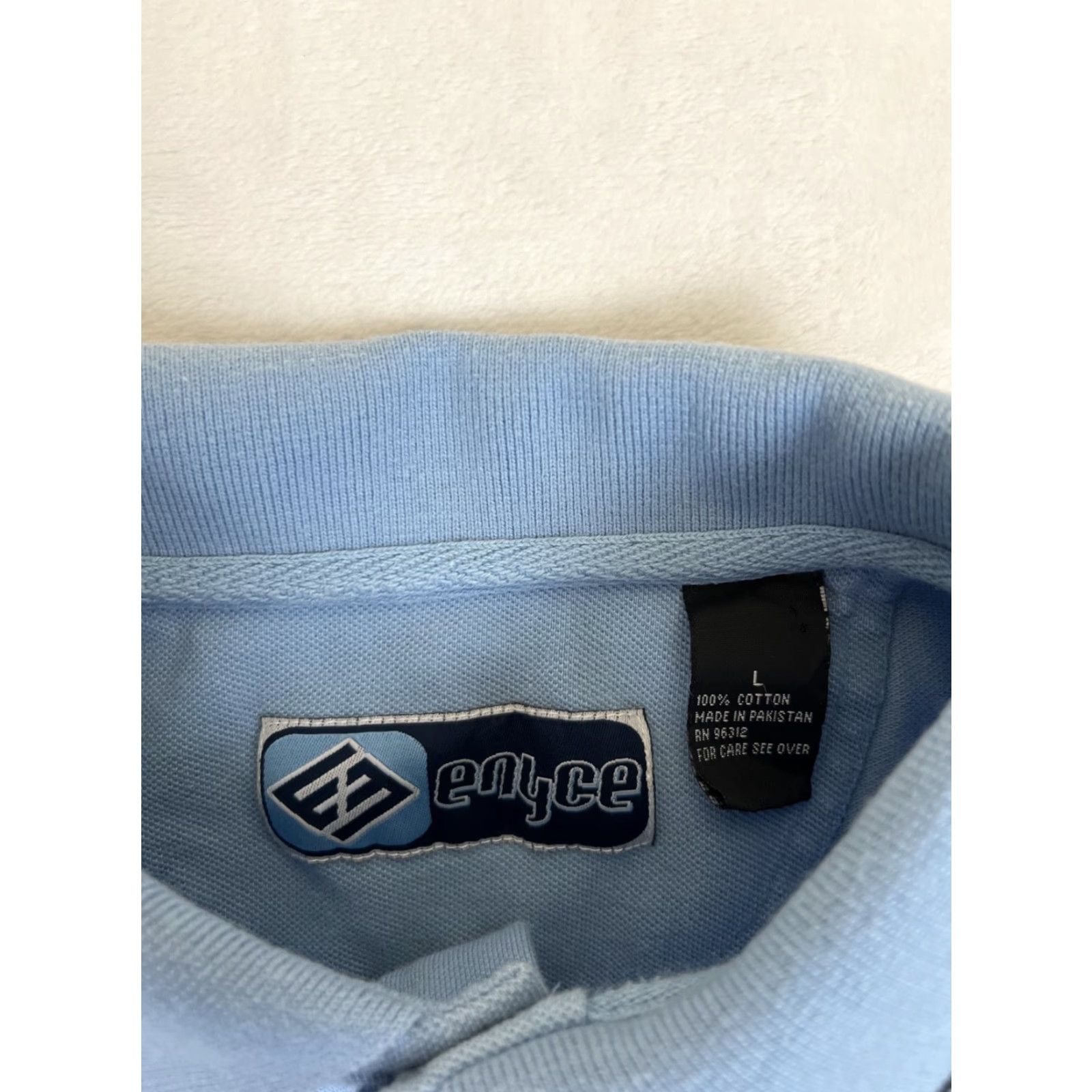 Enyce VINTAGE Enyce Polo Shirt L Blue Knit Cotton 90s Hip Hop Men Shirt Size US L / EU 52-54 / 3 - 6 Thumbnail