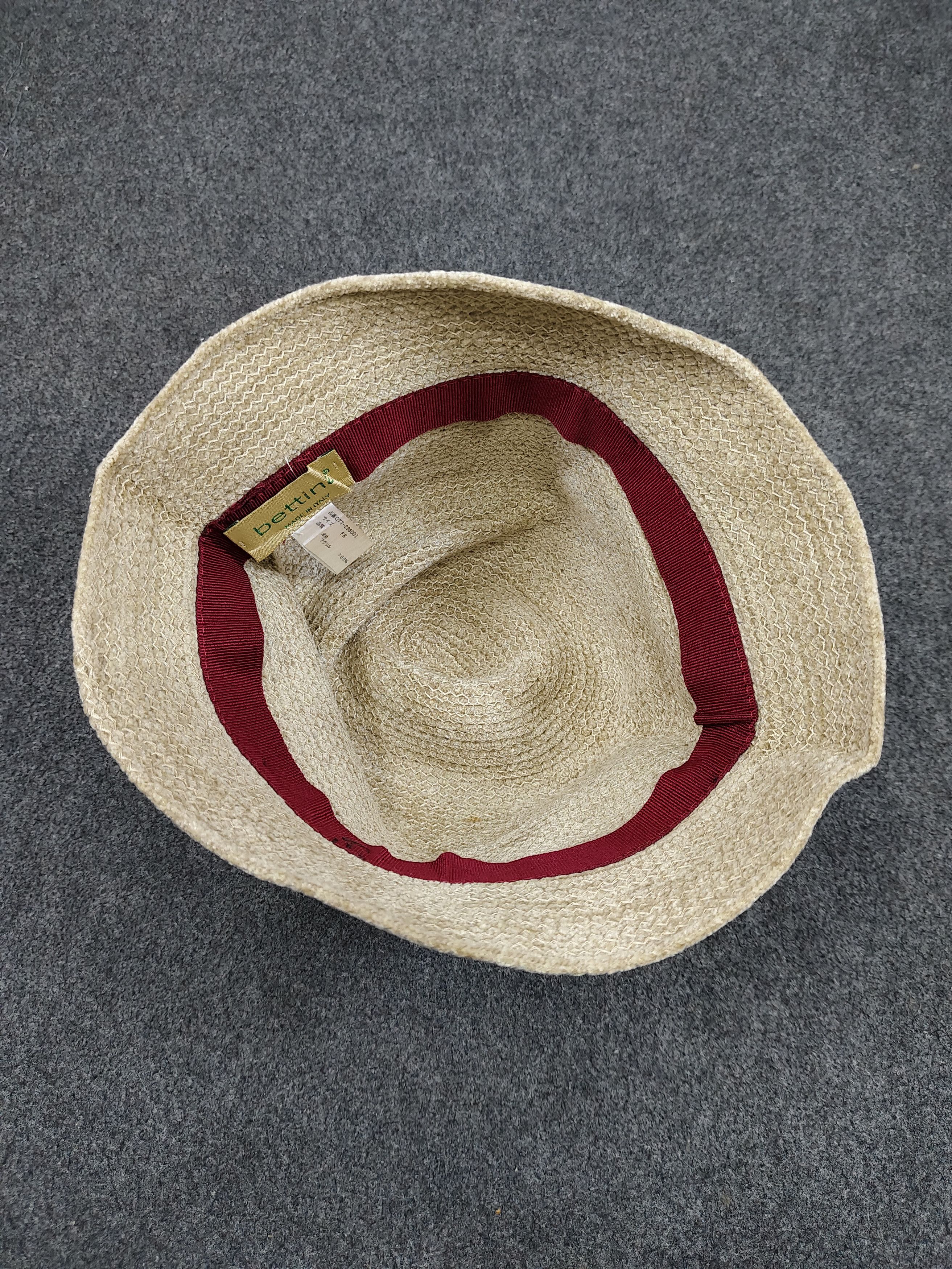 Vintage 2000s Bettina🇮🇹Natural Woven Raffia Texture Bucket Cloche Size ONE SIZE - 6 Thumbnail