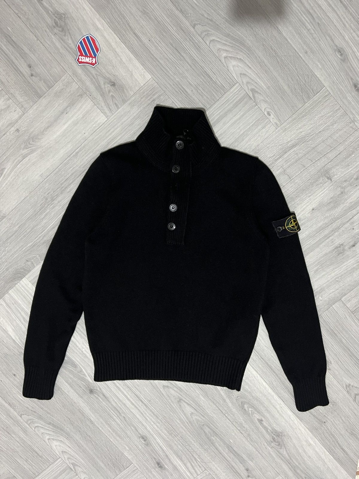 Stone Island Stone Island Knitted Lambswool Half Button Zip noir. Size US S / EU 44-46 / 1 - 1 Thumbnail