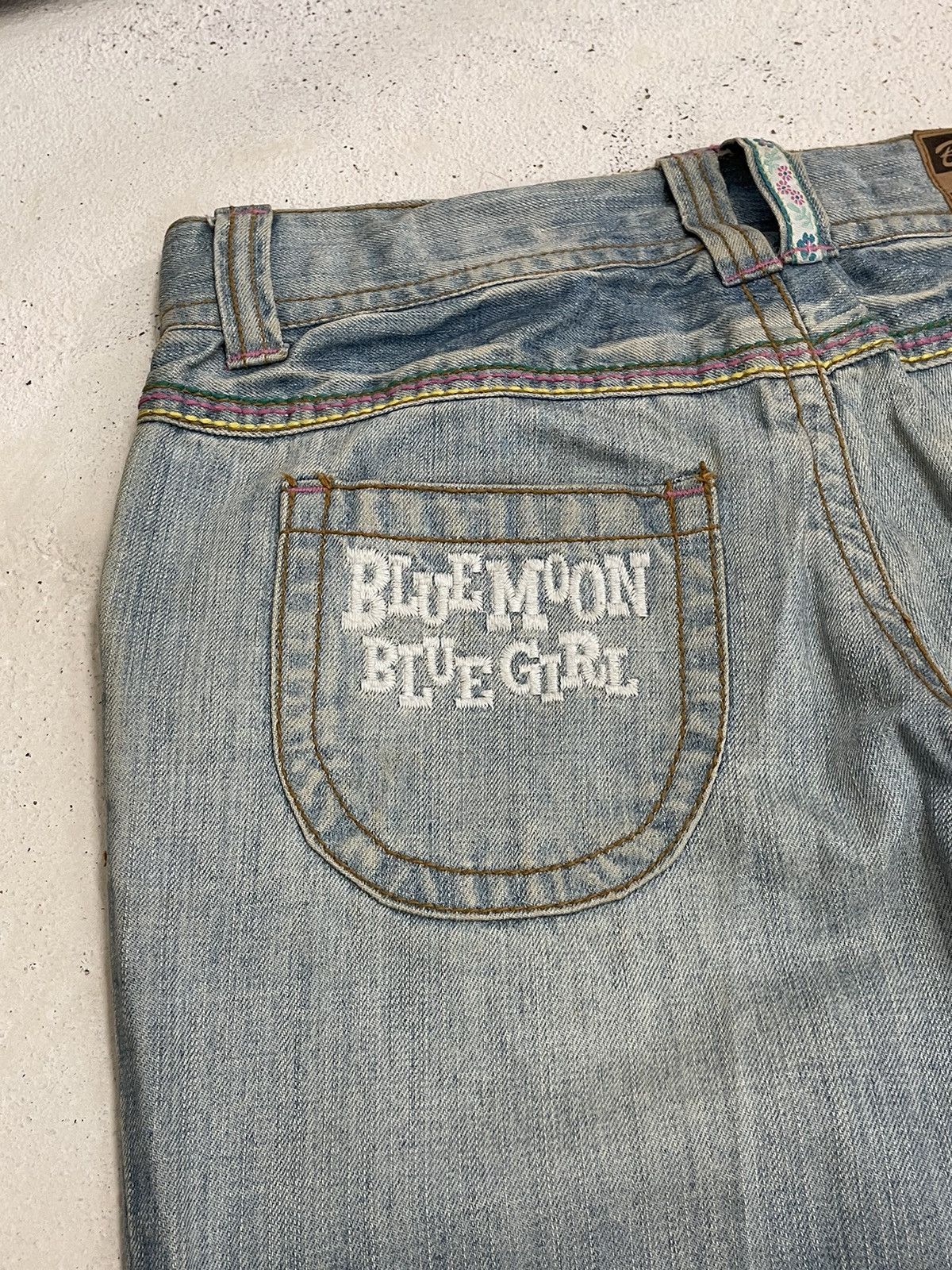 Hysteric Glamour Vintage Blue Moon Blue Girl Embroidery Clone Devgru Style Size 26" / US 2 / IT 38 - 14 Thumbnail