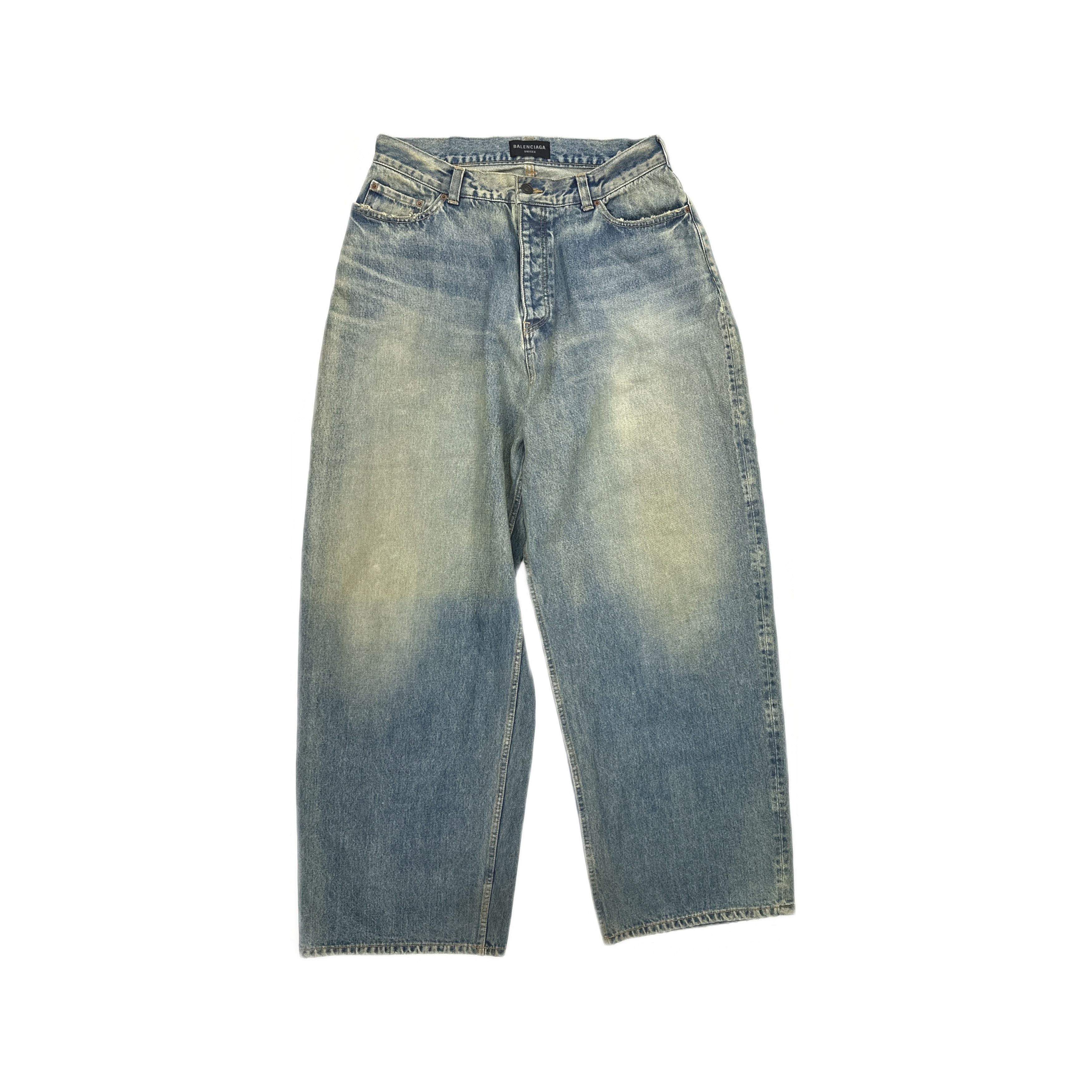 Balenciaga Balenciaga 25SS Vintage Blue Wide-Leg Jeans | Grailed