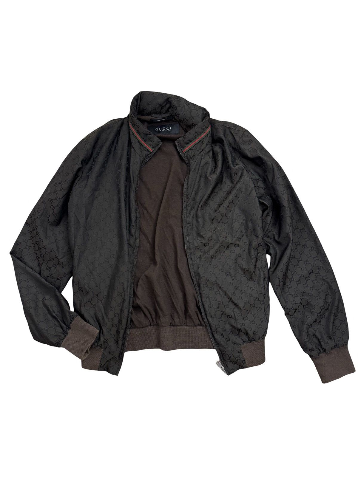 Gucci 🔥Vintage Gucci Web Accent Monogram Bomber Jacket/Windrunner Size US S / EU 44-46 / 1 - 1 Thumbnail