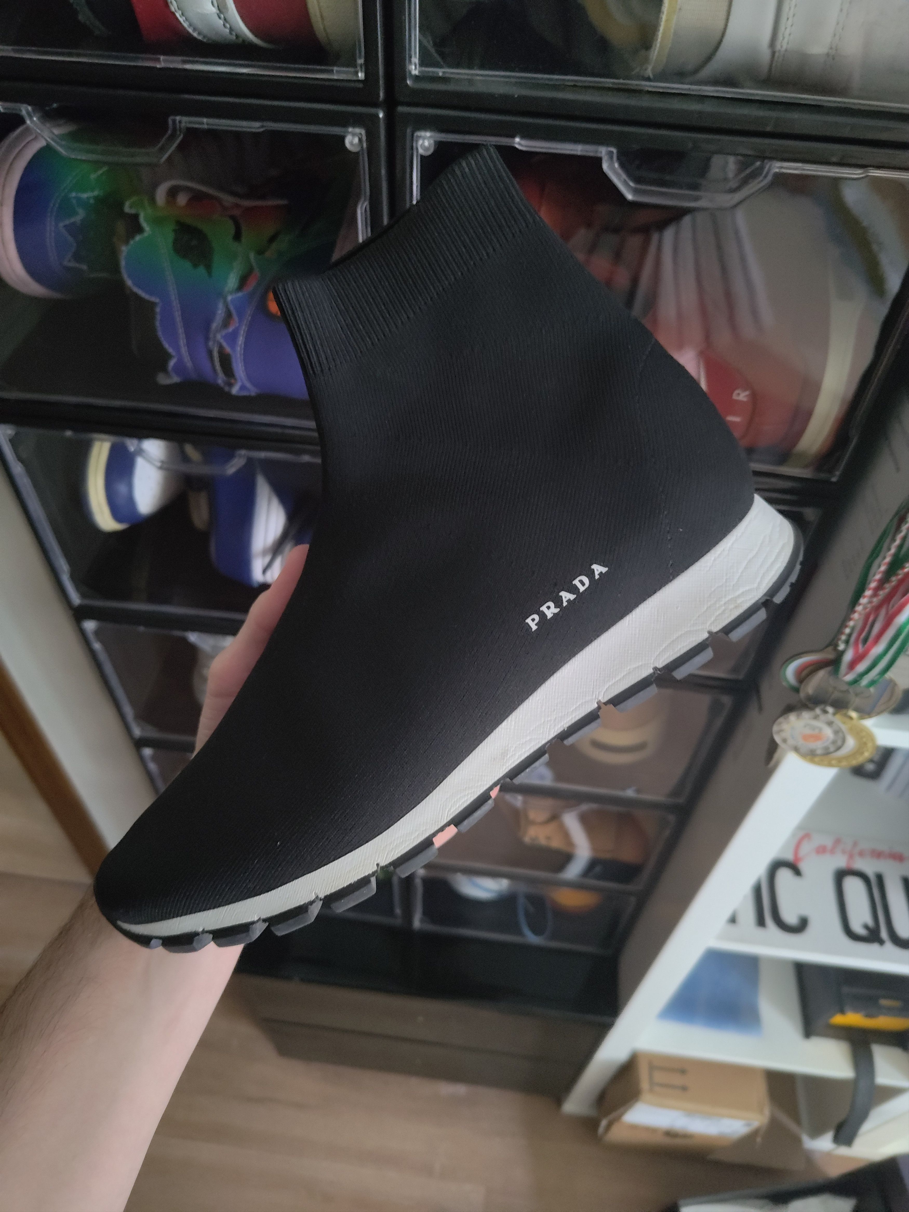 Prada Prada Black Canvas Sneakers Size US 7 / EU 40 - 3 Thumbnail