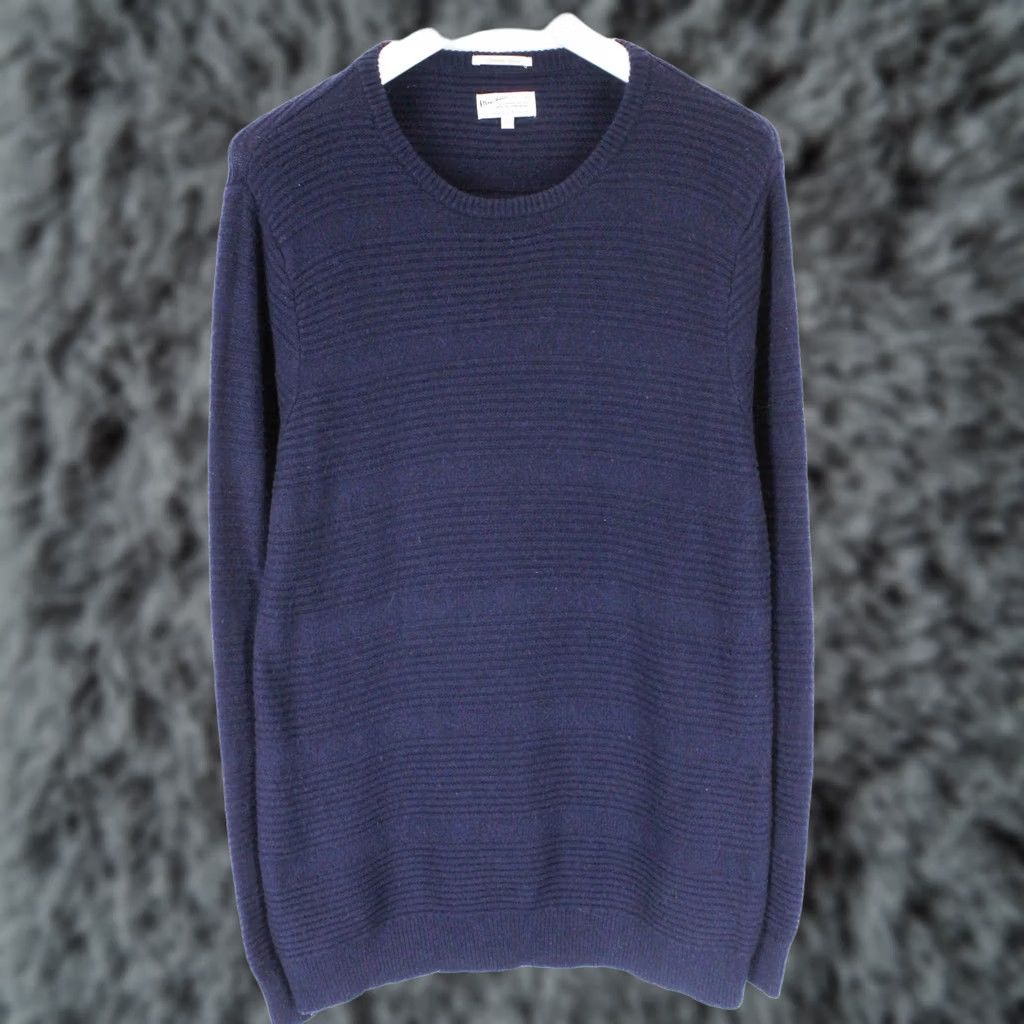 Gant GANT Rugger Jumper Men's LARGE Wool Alpaca Blend Pullover Round Neck Blue Size US L / EU 52-54 / 3 - 1 Thumbnail