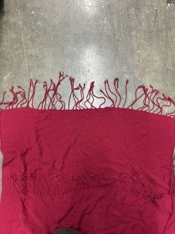 Other Crimson Scarf With Fringe And Flair Size ONE SIZE - 2 Thumbnail