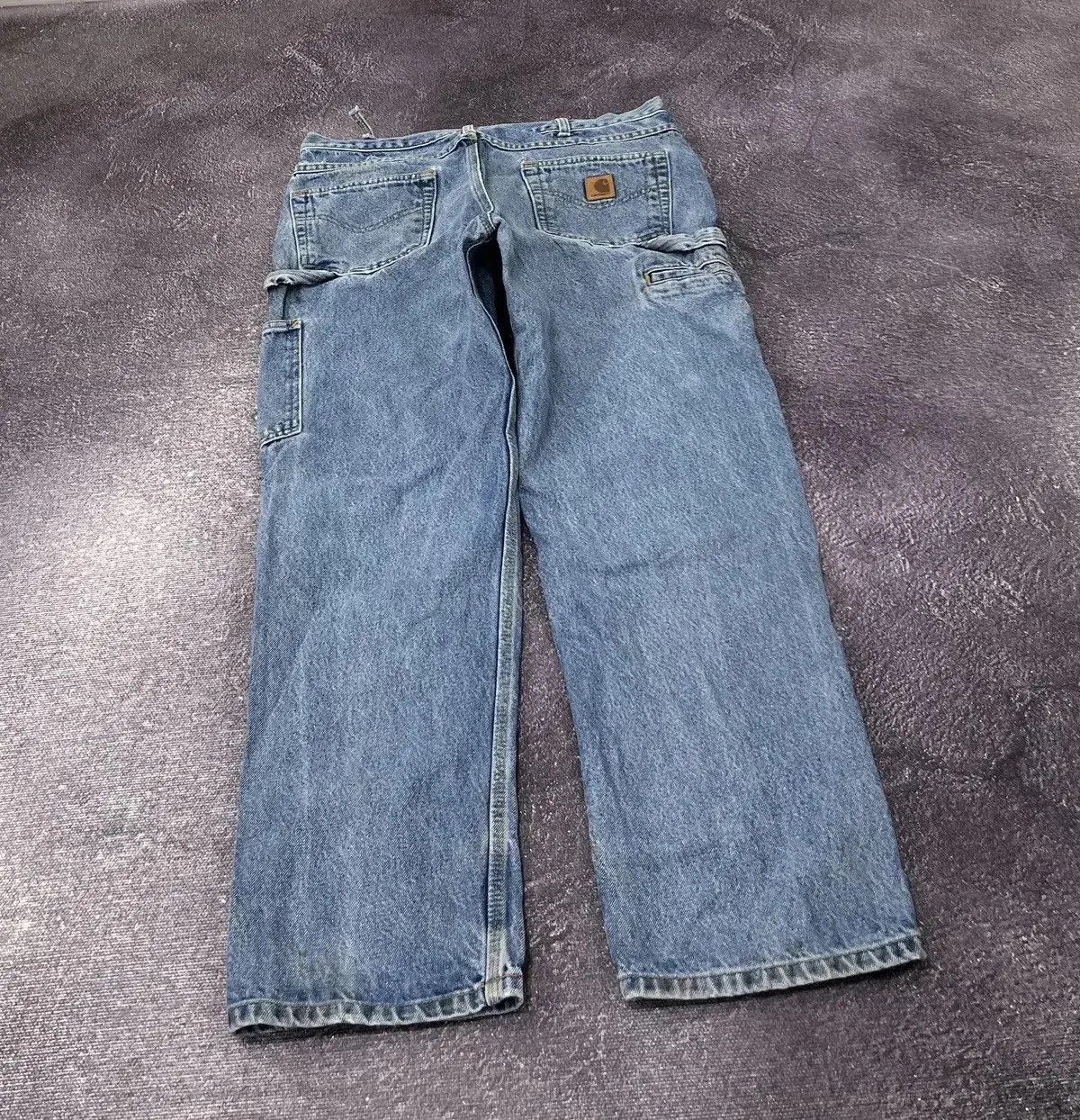Carhartt × Vintage Vintage Carhartt American Blue Work Hype Baggy Jeans Size US 36 / EU 52 - 3 Thumbnail
