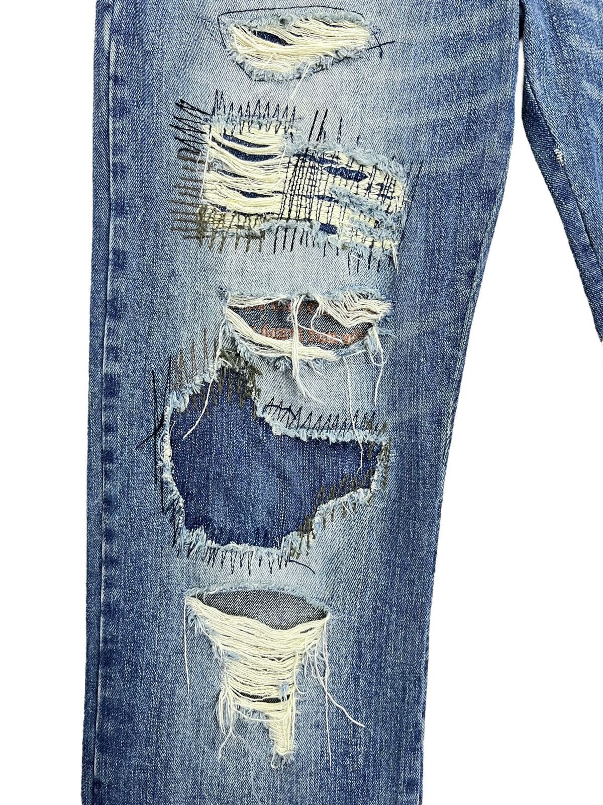 Seditionaries 🔥GRUNGE🔥MCD Studded Boro Patchwork Distressed Punk Denim Size US 31 - 6 Thumbnail