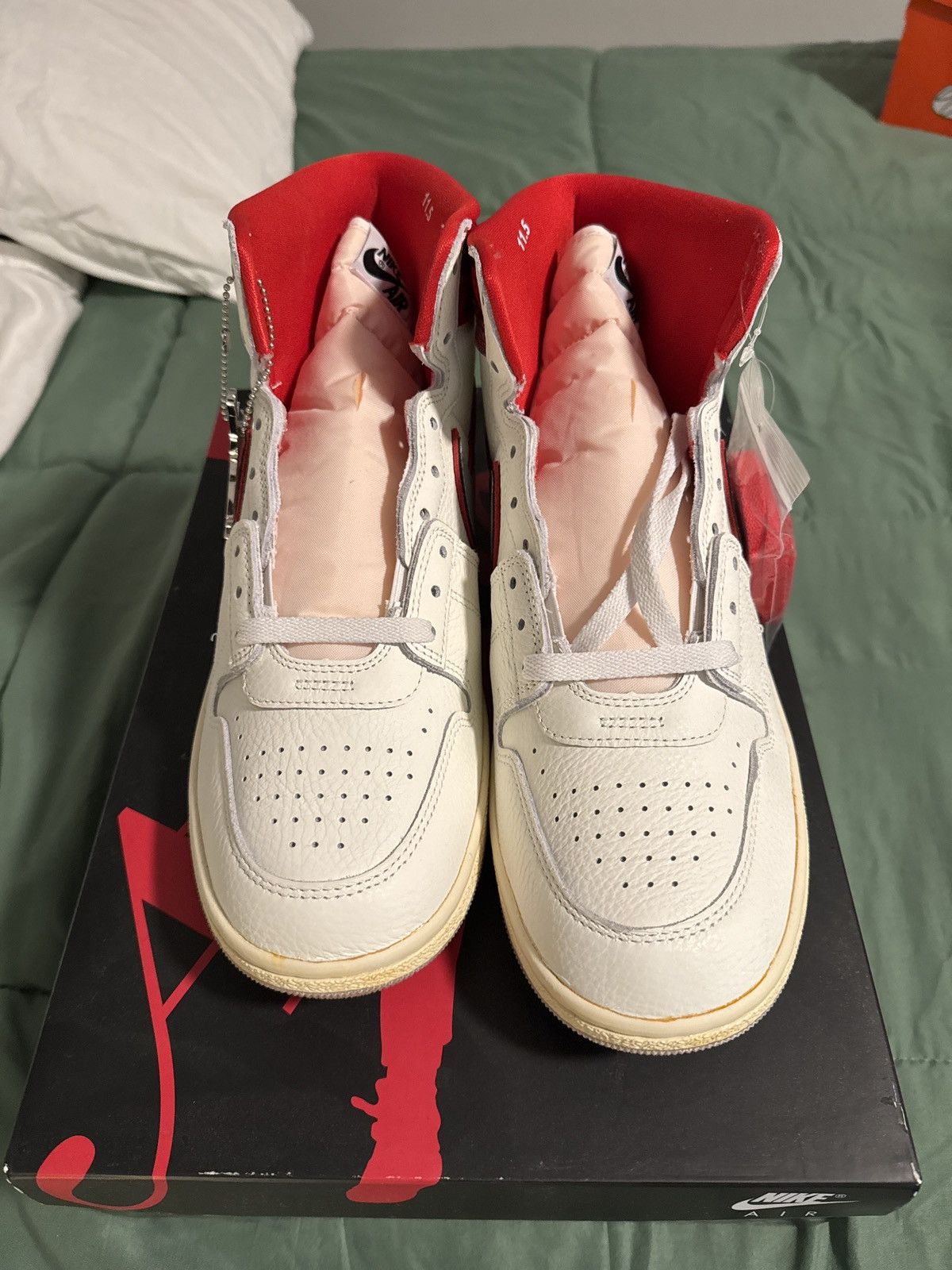 Awake NY × Jordan Brand × Nike Awake x Jordan Air Ship PE SP - Sail / Black / Red Size US 11.5 / EU 44-45 - 9 Thumbnail