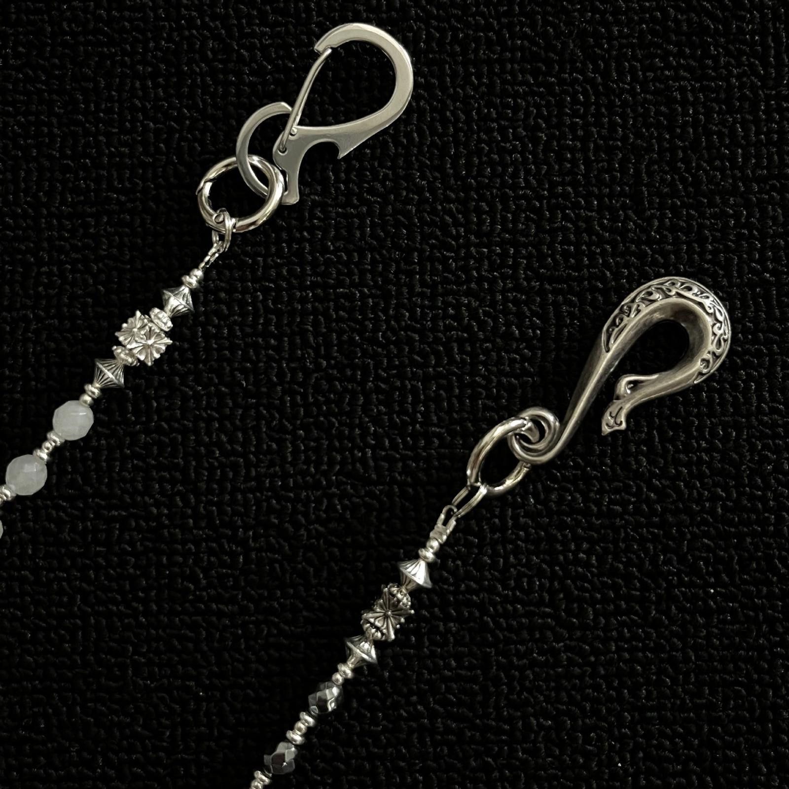 Jewelry Silver and Black Beaded Men's Chain Accessory Size ONE SIZE - 3 Thumbnail