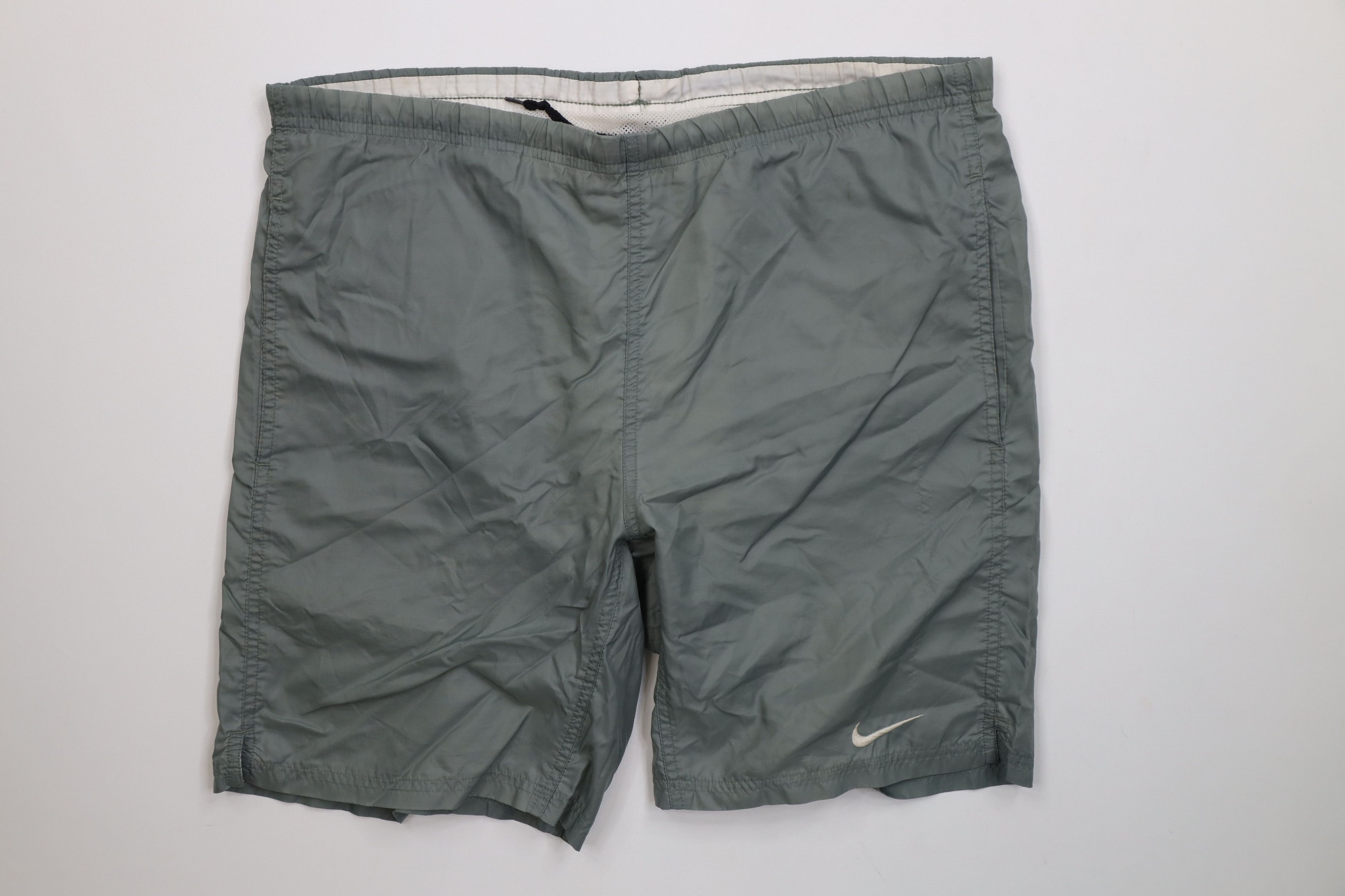 Nike Vintage 90s Nike Scott Mini Swoosh Lined Shorts Swim Trunks Size US 36 / EU 52 - 1 Thumbnail