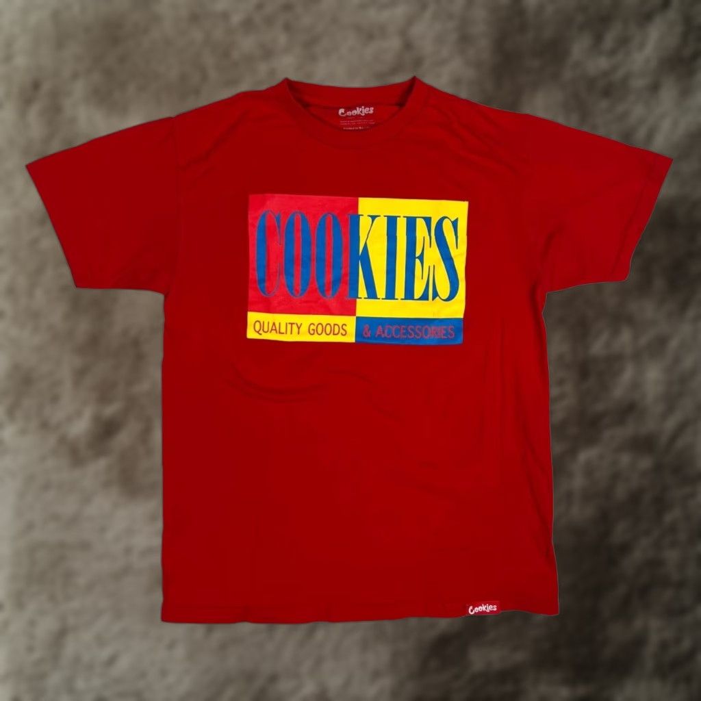 Vintage Cookies T-Shirt Mens Large Red Logo Graphic Streetwear Shirt Mens Large Red Cookies Size US L / EU 52-54 / 3 - 1 Thumbnail
