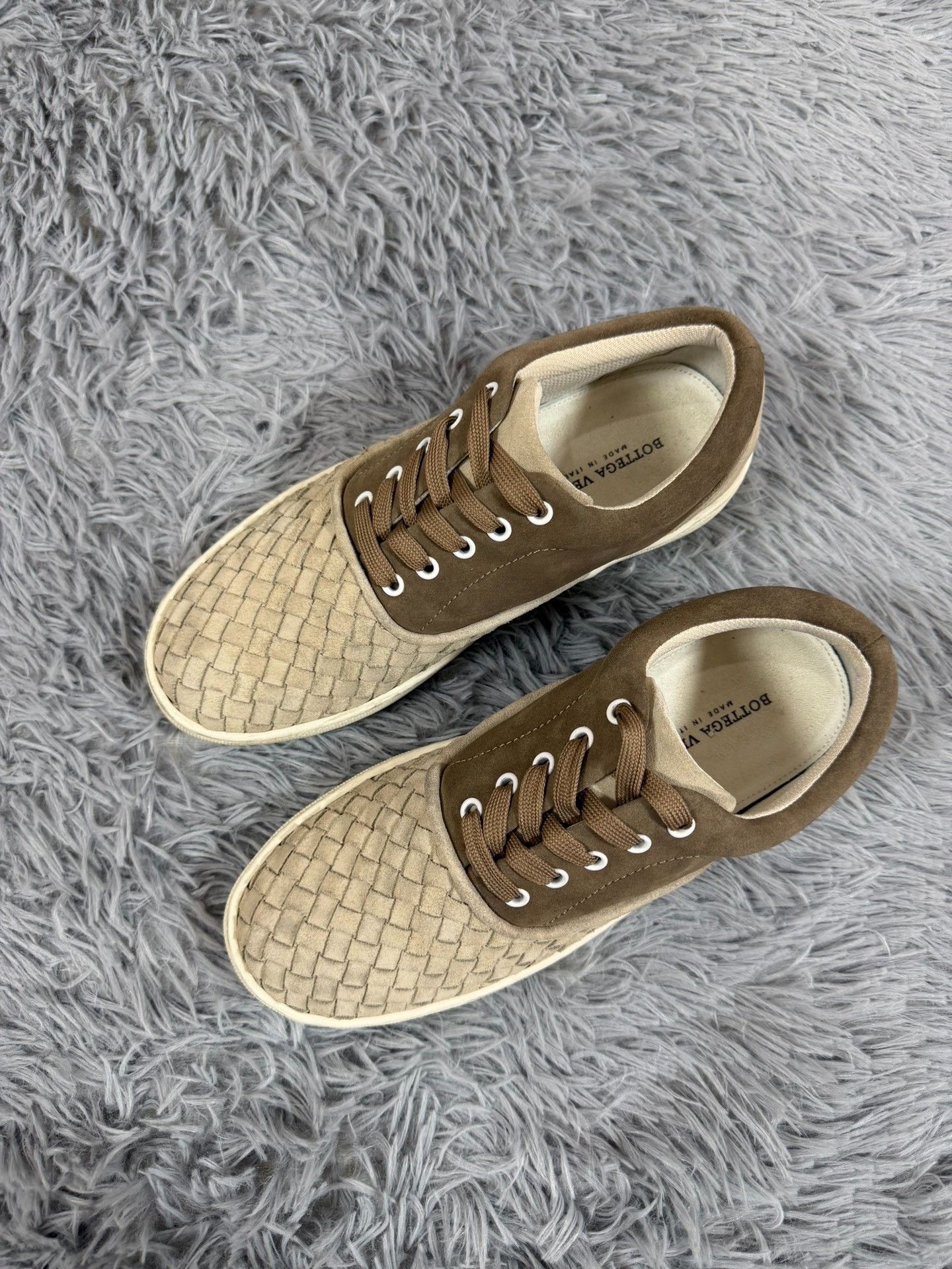 Bottega Veneta Bottega Veneta Knit Gray Lowtop Sneakers 8.5 Men Size US 8.5 / EU 41-42 - 1 Thumbnail