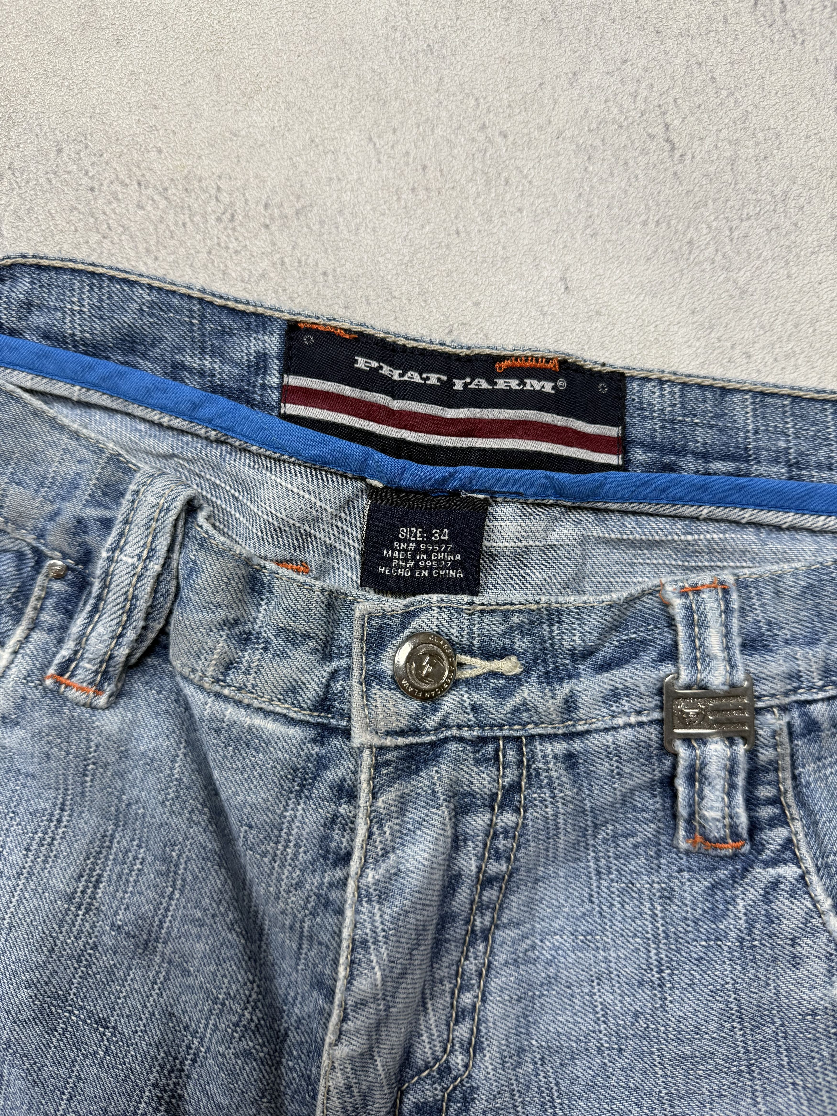 Phat Farm Vintage Y2K Phat Farm Baggy Shorts Denim Jorts Size US 34 / EU 50 - 6 Thumbnail
