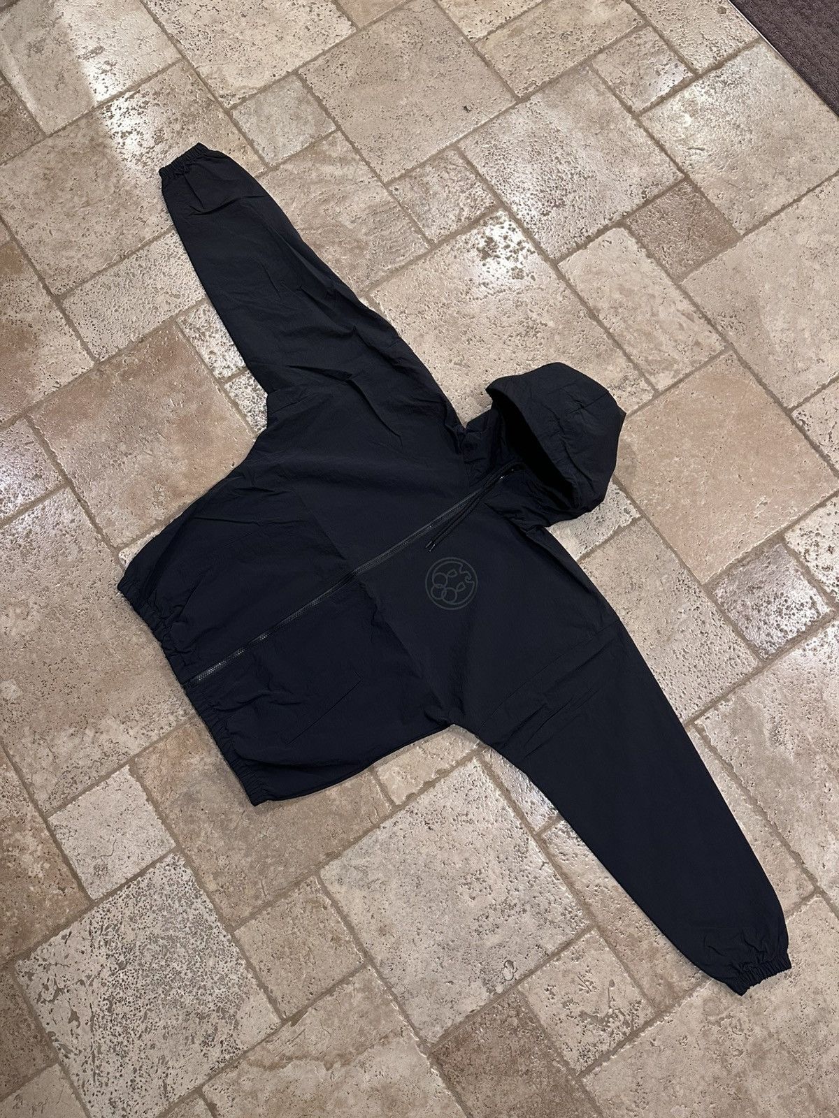 Yeezy Yeezy WB-01 04 Logo Black Windbreaker Nylon Zip Jacket Size US S / EU 44-46 / 1 - 3 Thumbnail