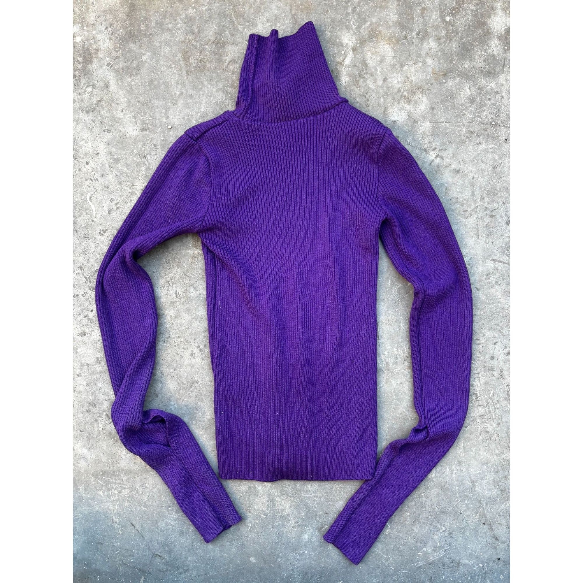 Jacquemus Jacquemus Purple Ribbed Turtleneck Size 40 EU Medium Never W Size S / US 4 / IT 40 - 1 Thumbnail