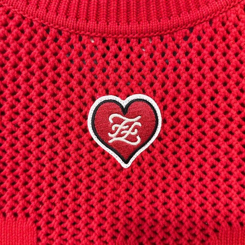 Fendi Red Heart Knit Cardigan Fendi Size M / US 6-8 / IT 42-44 - 4 Thumbnail