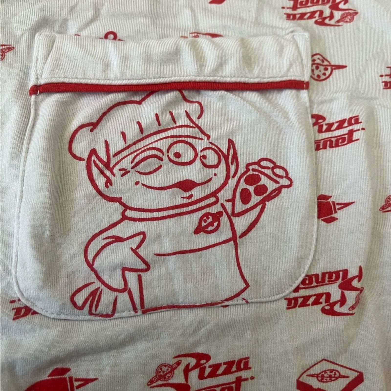 Disney Disney Pixar Pizza Planet Red & White pajamas, size XXL Size XXL / US 16-18 / IT 52-54 - 6 Thumbnail