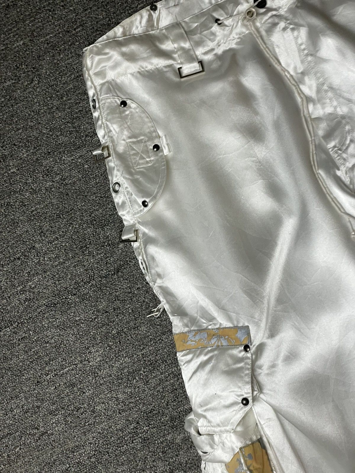 Japanese Brand 🔥 Ermosa by Juvenile Delinquent Satin Cargo Pants 🔥 (142) Size US 34 / EU 50 - 5 Thumbnail