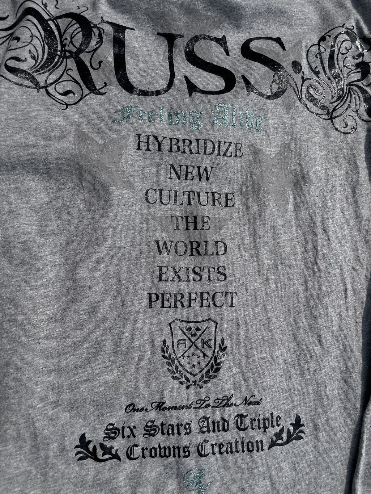 If Six Was Nine 2000s Japanese archive Giltter Poem V-neck Long Sleeve Tee Size US S / EU 44-46 / 1 - 8 Thumbnail