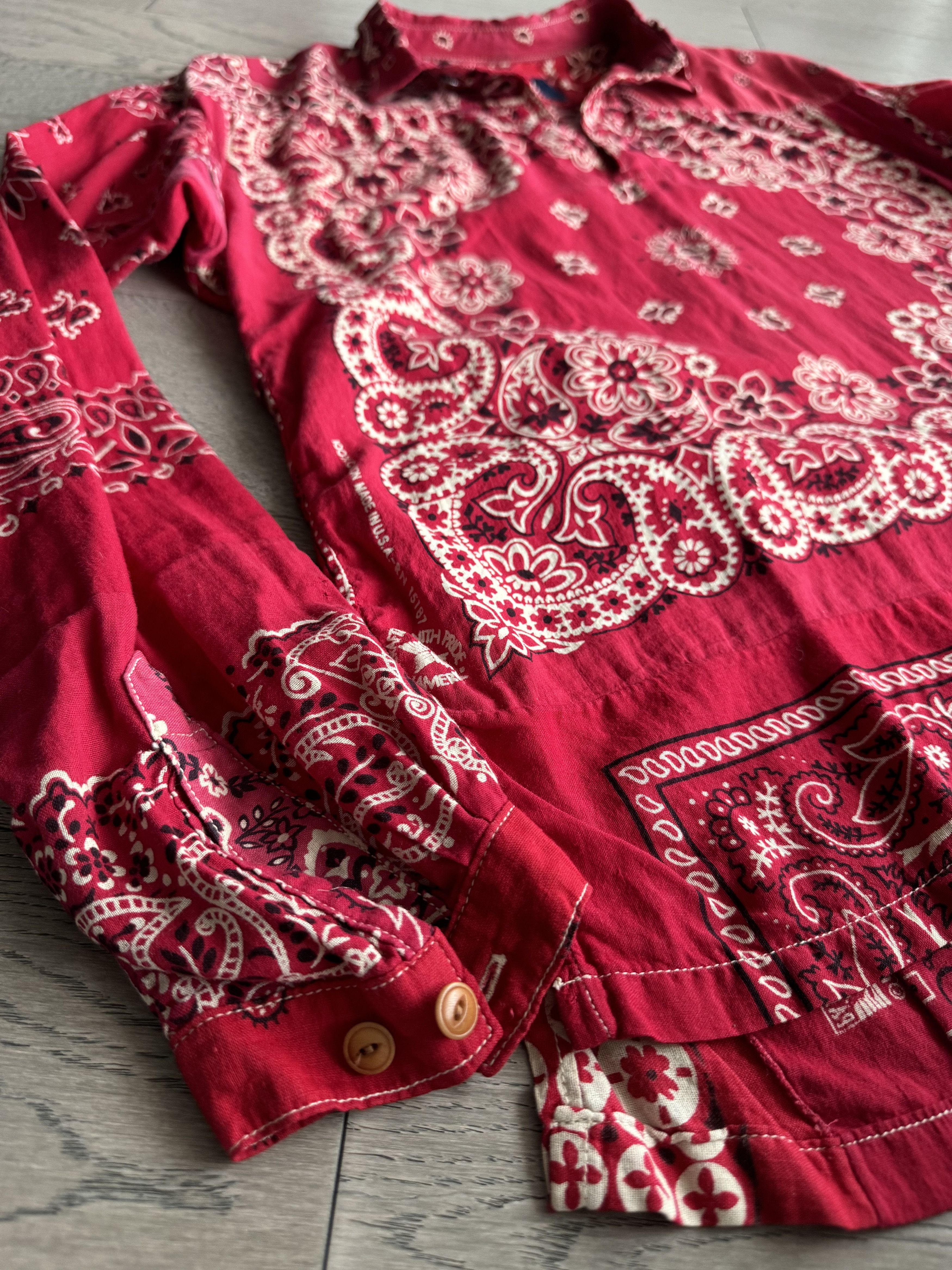 Visvim VISVIM ICT KERCHIEF TUNIC SHIRT RED BANDANA Size US S / EU 44-46 / 1 - 4 Thumbnail