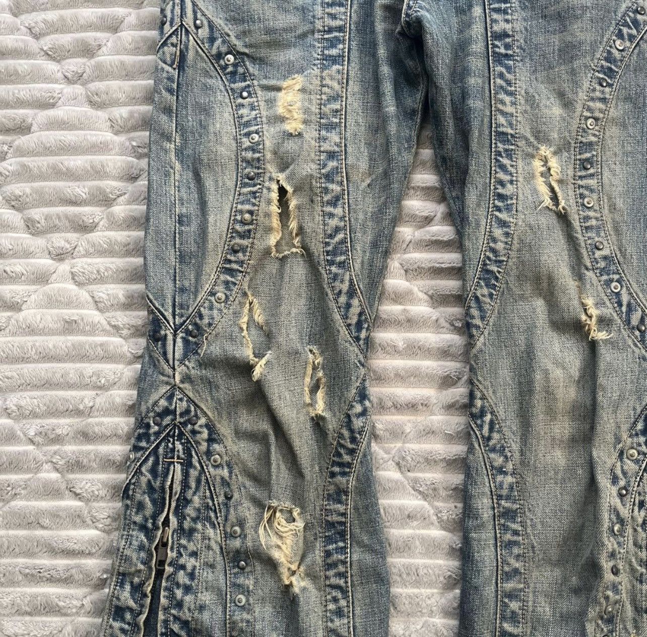 Tornado Mart 00s Vintage Tornado Mart Archive Flare Pants Size US 30 / EU 46 - 3 Thumbnail