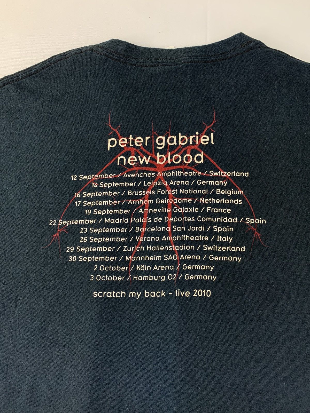 Band Tees Peter Gabriel New Blood Ninth Album English Anatomy Body Tee Size US L / EU 52-54 / 3 - 5 Thumbnail