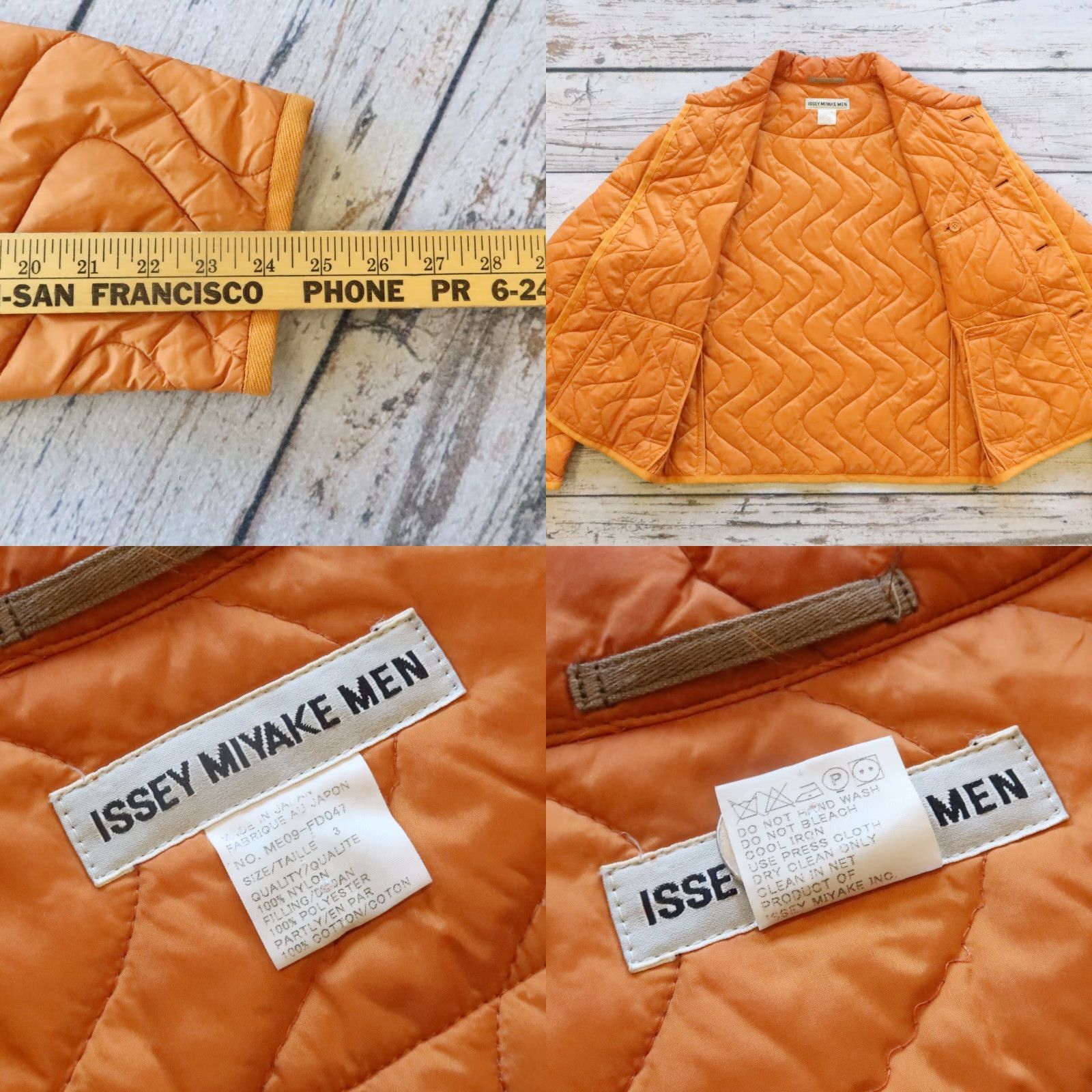 Issey Miyake VINTAGE Issey Miyake Men Liner Jacket Orange 3 Size US S / EU 44-46 / 1 - 8 Thumbnail