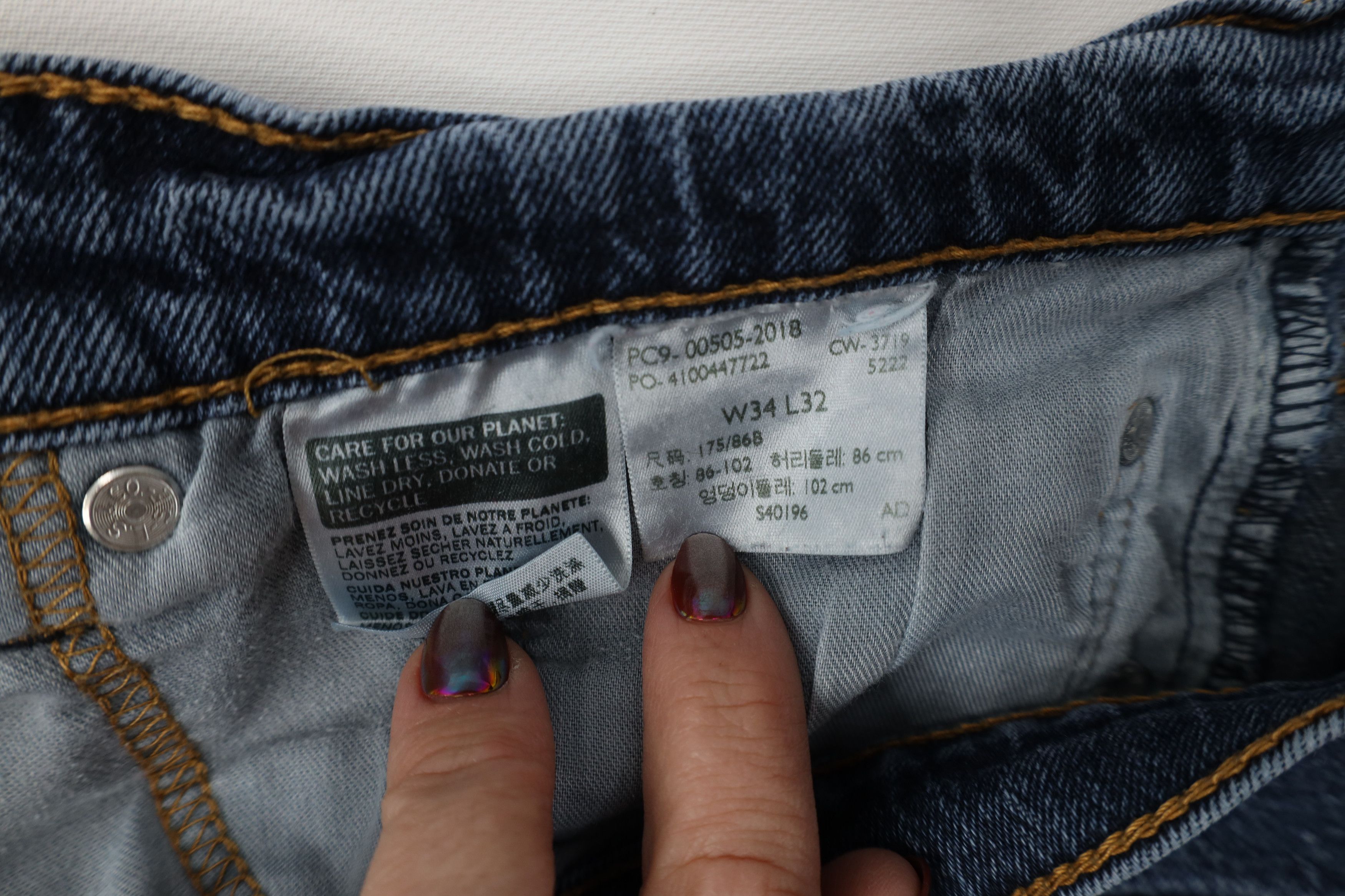 Levi's Vintage Y2K Levis 505 Regular Straight Leg Denim Jeans Size US 34 / EU 50 - 10 Thumbnail