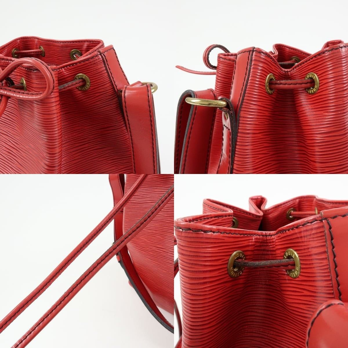Louis Vuitton Louis Vuitton Epi Petit Noe Shoulder Bag Leather Bucket Red Size ONE SIZE - 6 Thumbnail