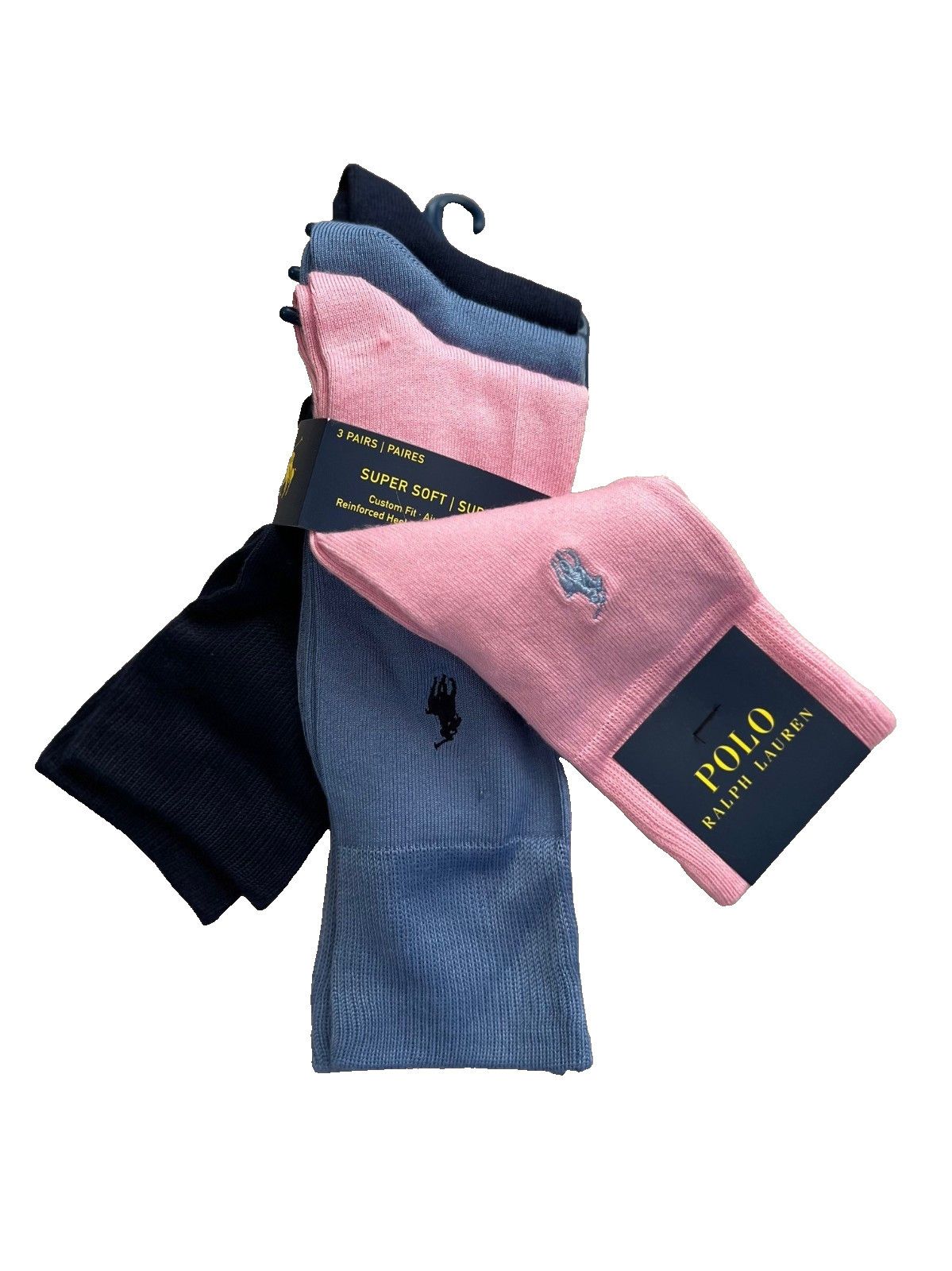 Polo Ralph Lauren Polo Ralph Lauren 3 Pack Super Soft Custom Fit Socks Size ONE SIZE - 1 Thumbnail