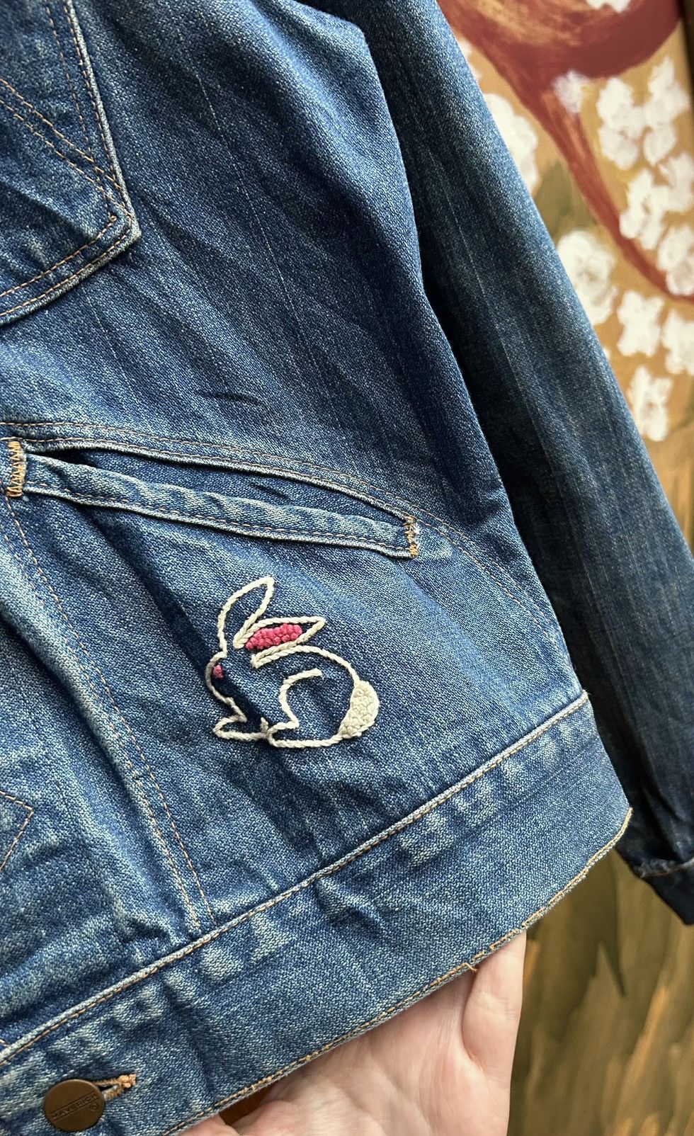 Wrangler 60s Maveric Blue Bell 3J03MJ Denim Jacket Embroidered Size US S / EU 44-46 / 1 - 8 Thumbnail