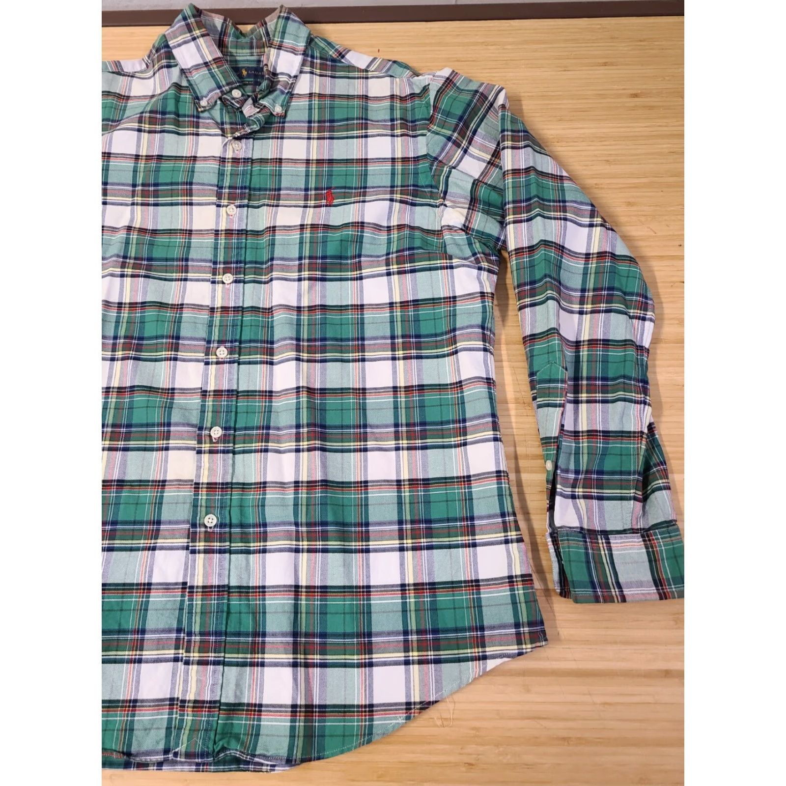 Polo Ralph Lauren Polo Ralph Lauren Shirt Mens L Green Plaid Custom Fit Button Down Preppy Size US L / EU 52-54 / 3 - 2 Thumbnail