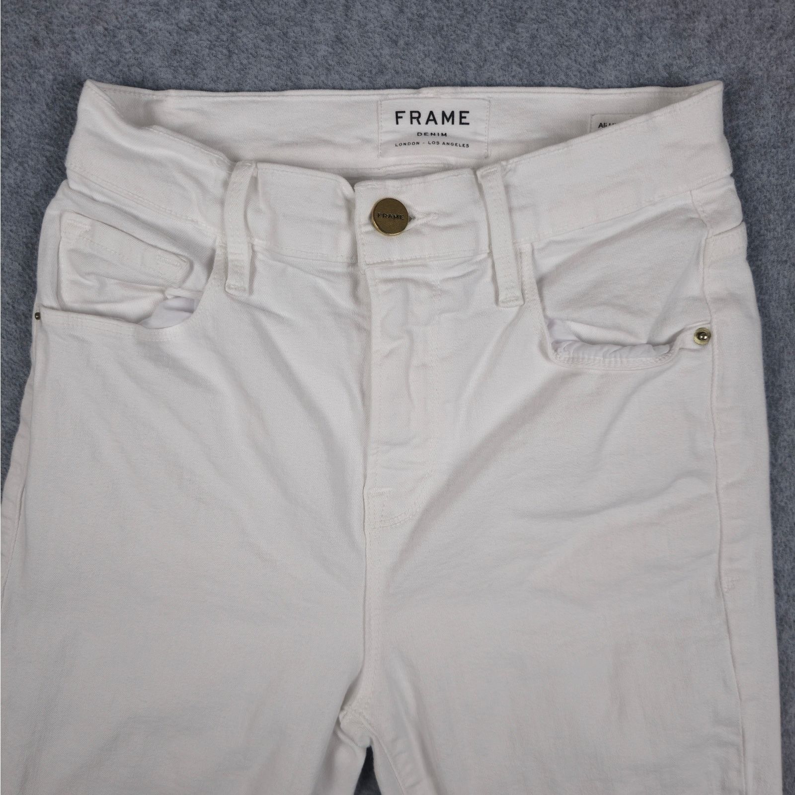 Frame FRAME Demin Womens 23x27 White Ali High Rise Cigarette Jeans Size 23" - 5 Thumbnail