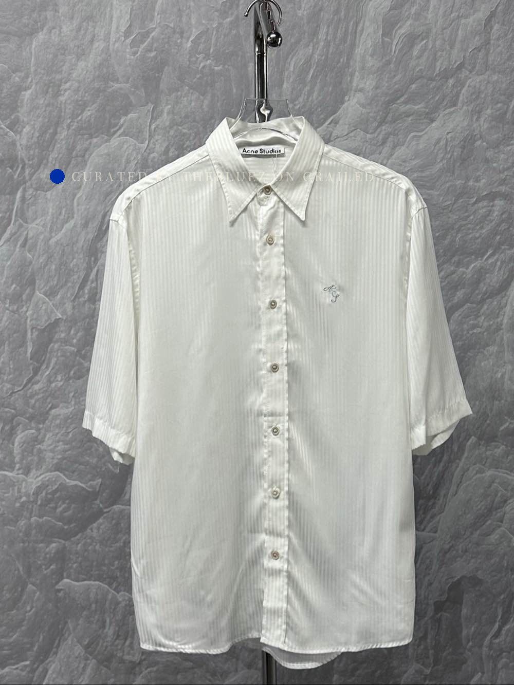 Acne Studios Striped Short Sleeve Button-Up Shirt Size US S / EU 44-46 / 1 - 1 Thumbnail