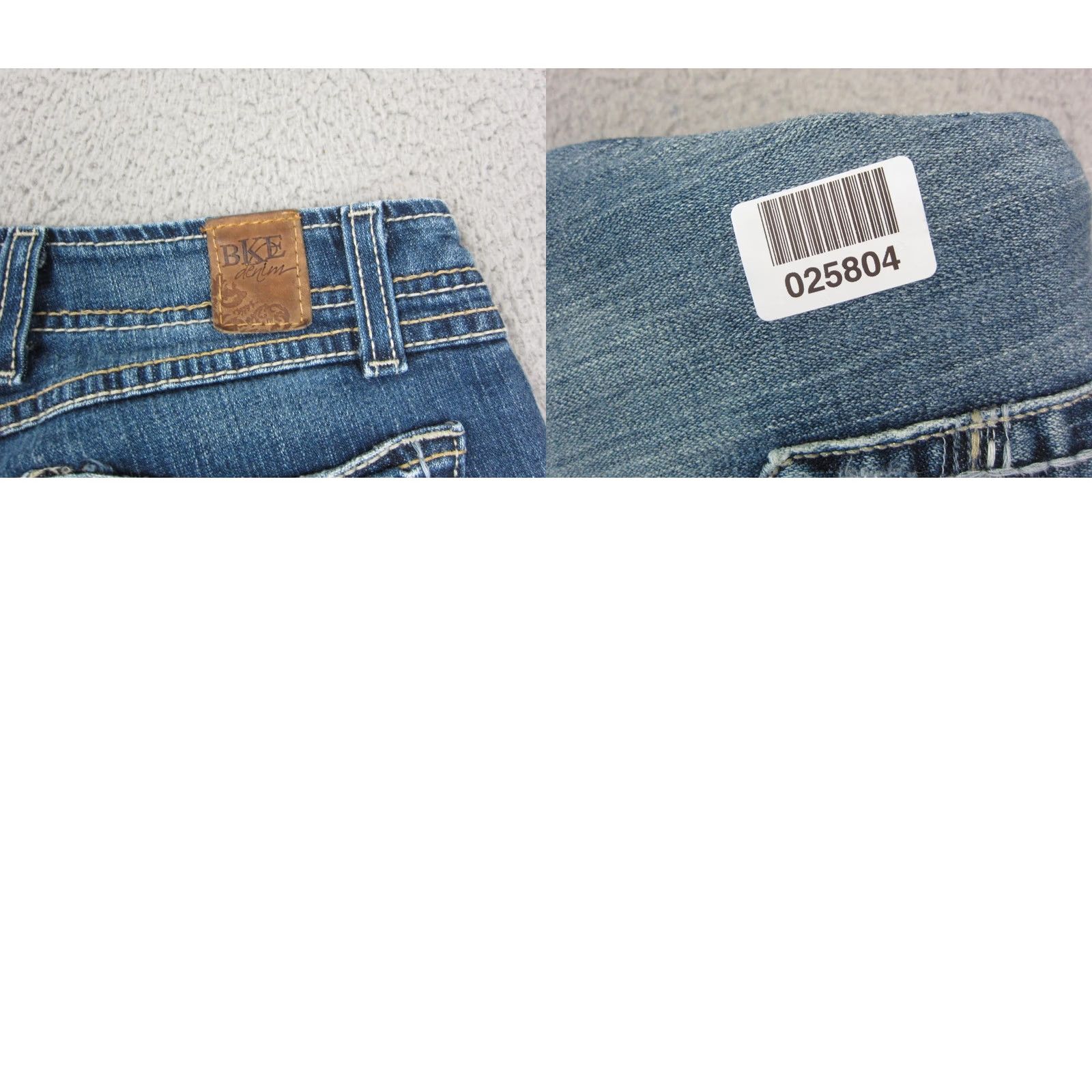 Vintage Buckle BKE Jeans Womens 31 x 21 Blue Denim Capri Cropped Wendi Stretch Bootcut Jeans Size 24" / US 00 / IT 34 - 10 Thumbnail