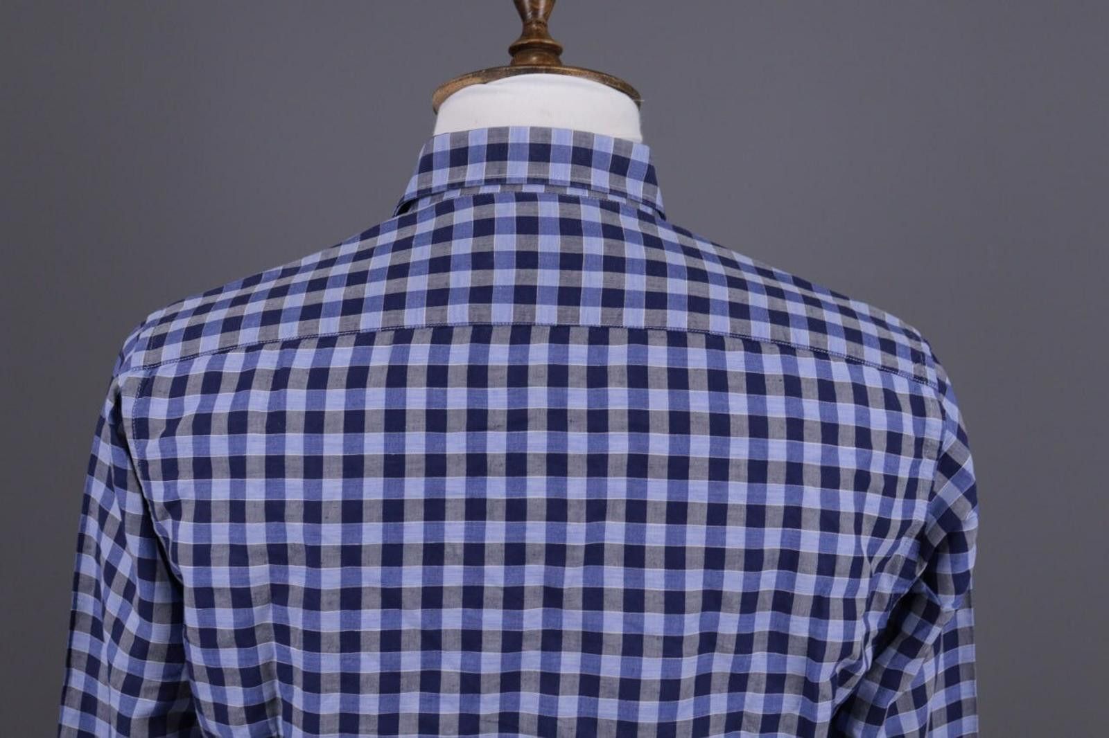 Etro Etro Milano Blue Check Long Sleeve Button Down Shirt Size 41 Size US M / EU 48-50 / 2 - 10 Thumbnail