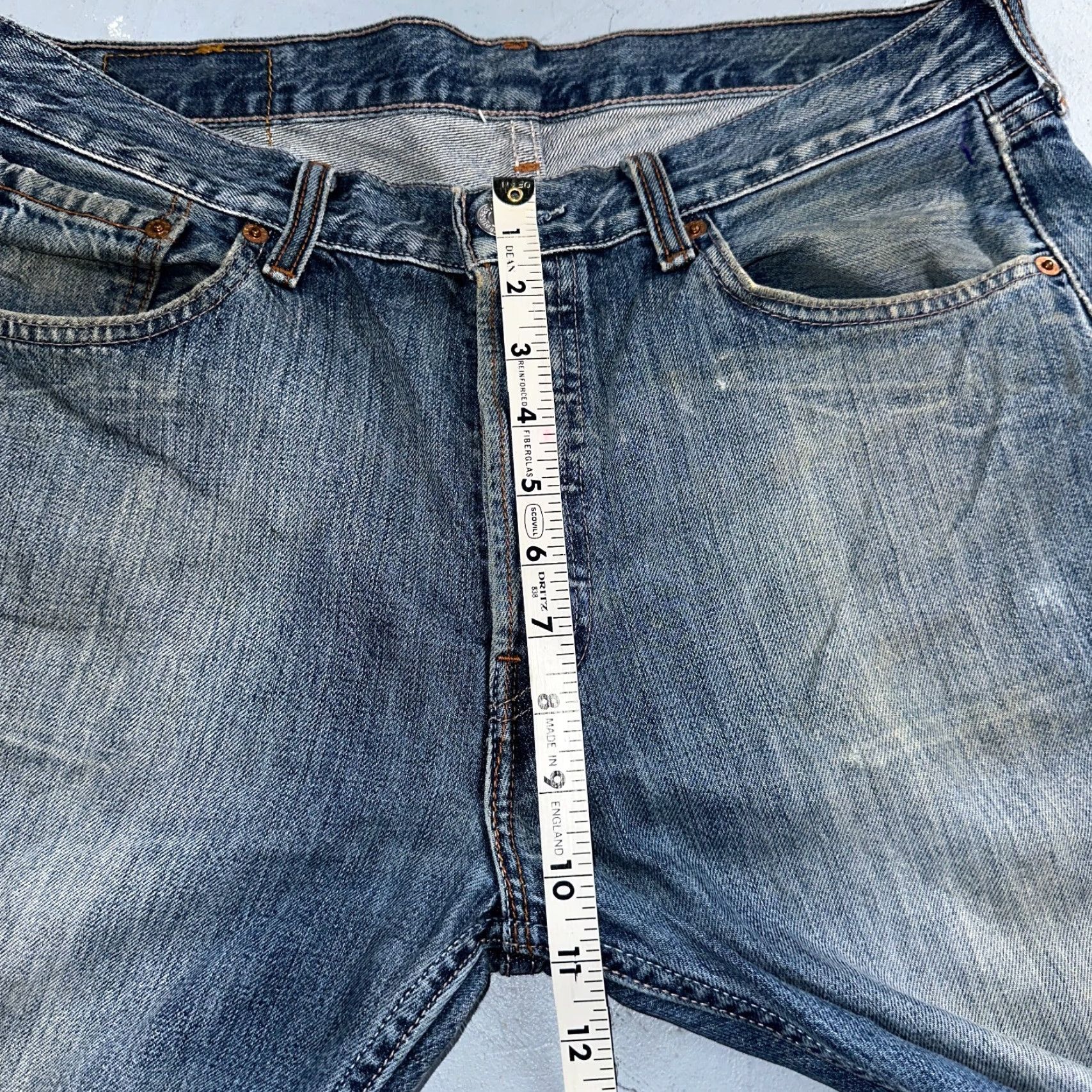 Levi's VINTAGE Levi's 501 Jeans Straight Levi's 501 MID Rise 33x32 Blue Denim 90s Mens Regular 33x32 Cotton Button Closure Size US 33 - 6 Thumbnail