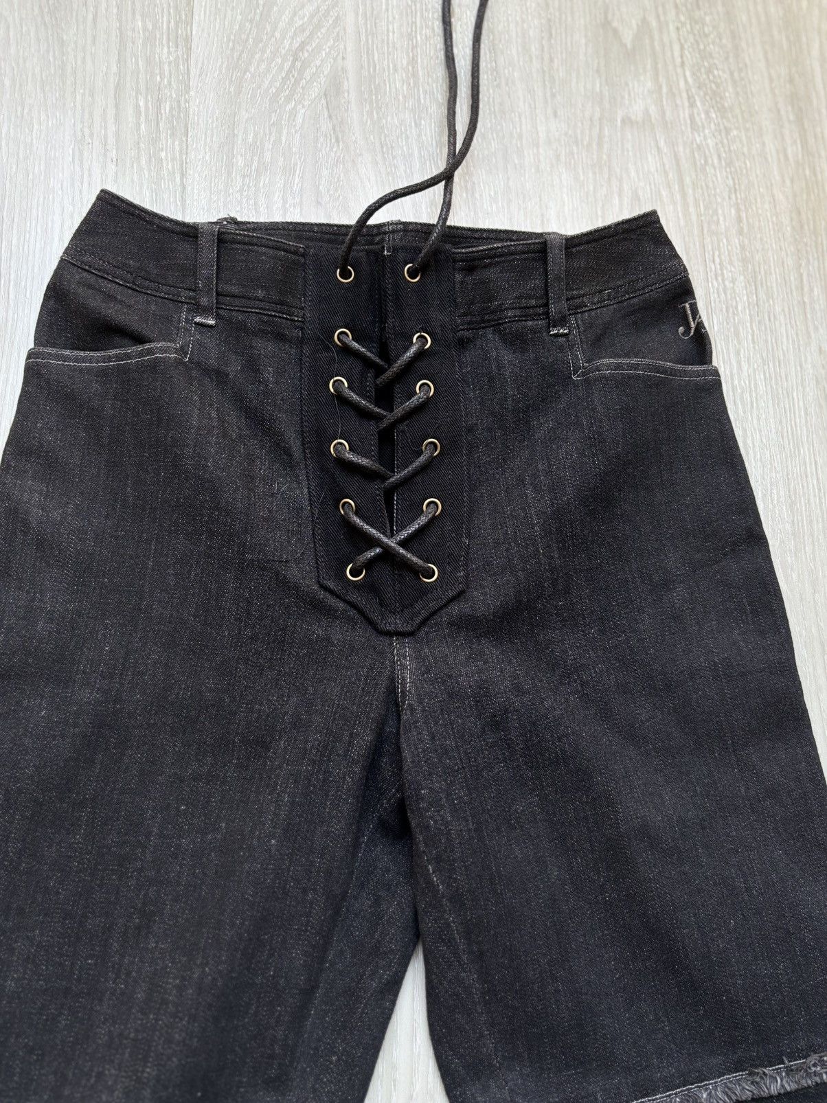 Japanese Brand lace-up flare jeans Size US 26 / EU 42 - 2 Thumbnail