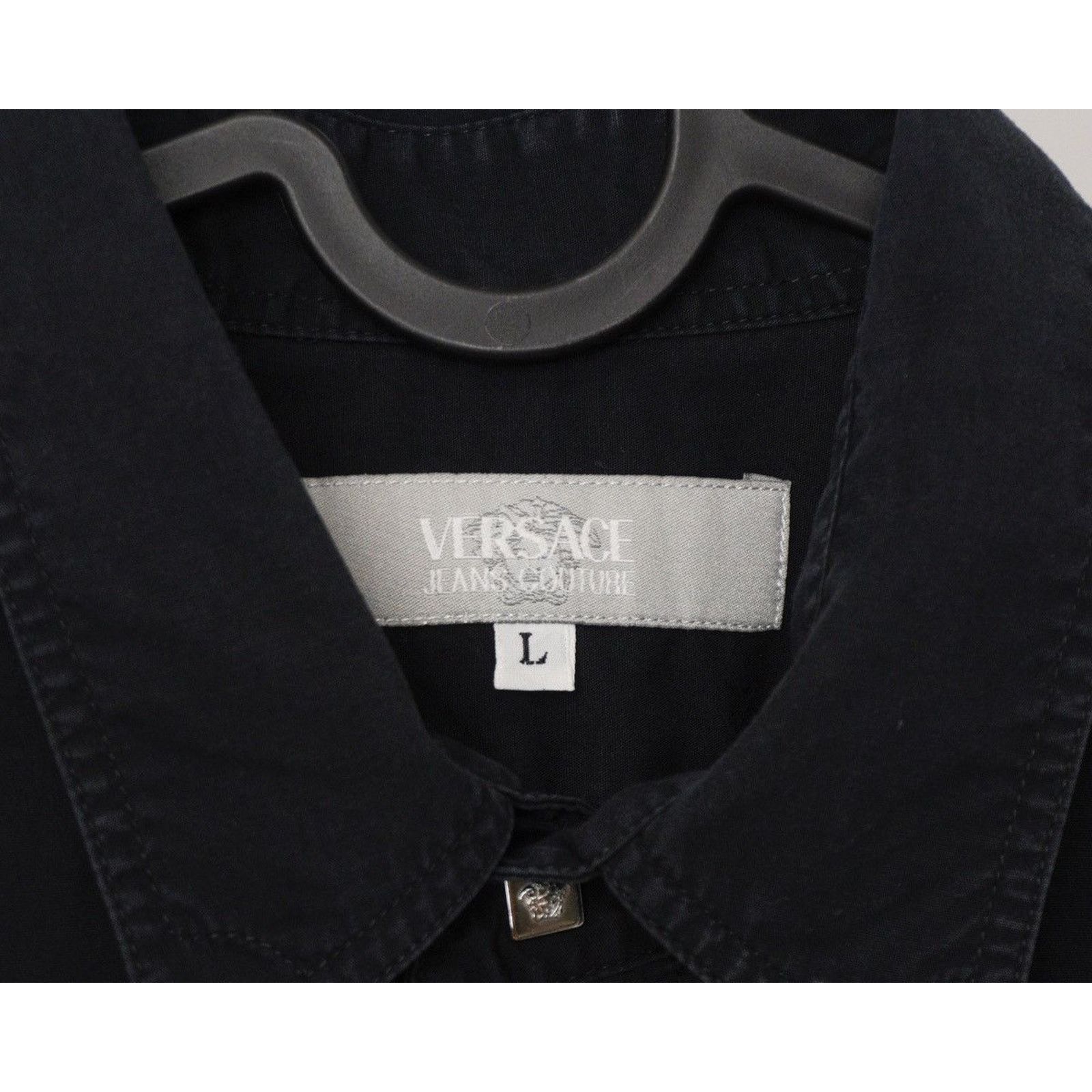 Versace Vintage versace classic medusa black shirt Size US L / EU 52-54 / 3 - 4 Thumbnail