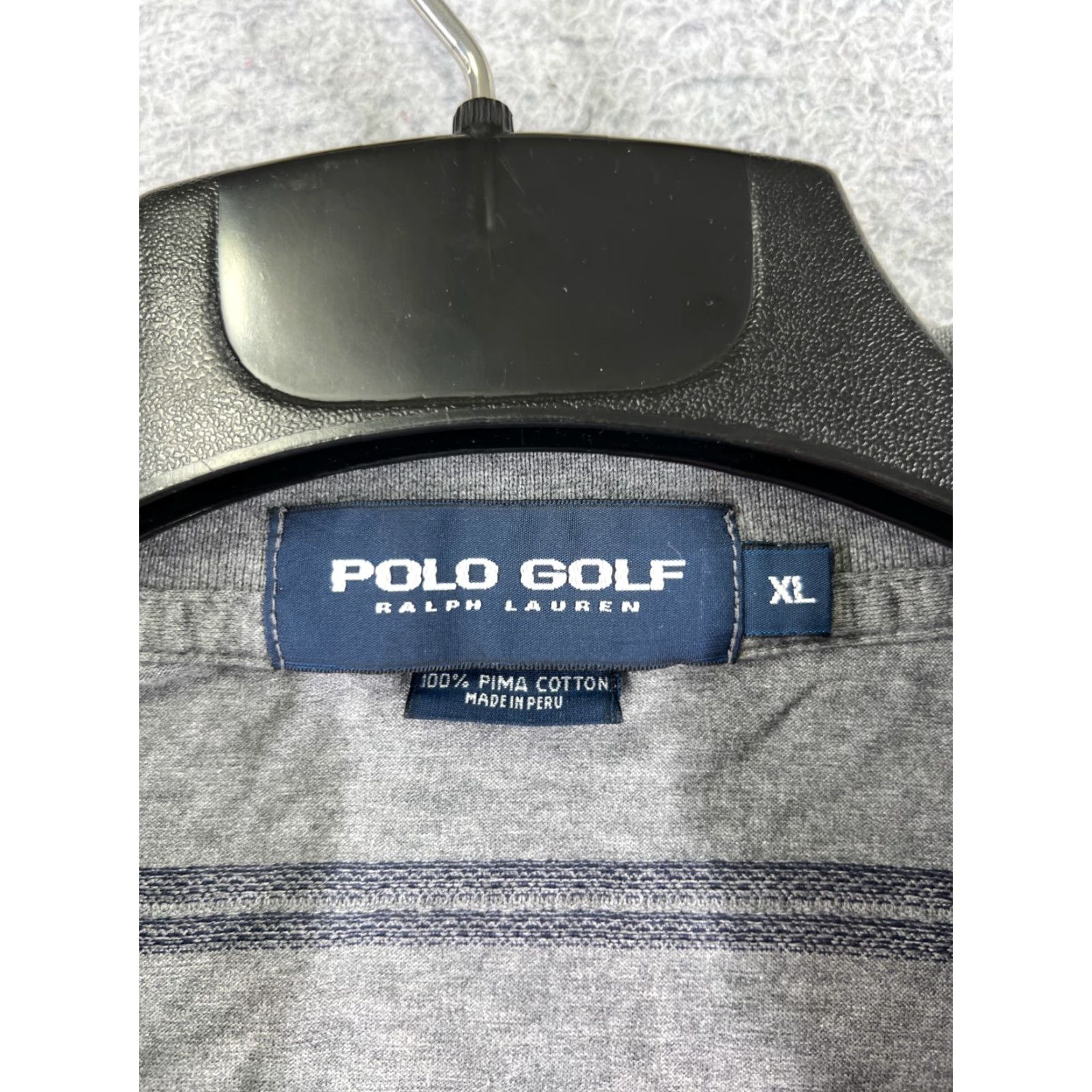 Ralph Lauren VINTAGE Ralph Lauren Polo Golf Shirt Men XL Gray Stripe Cotton Modern Sports Size US XL / EU 56 / 4 - 7 Thumbnail
