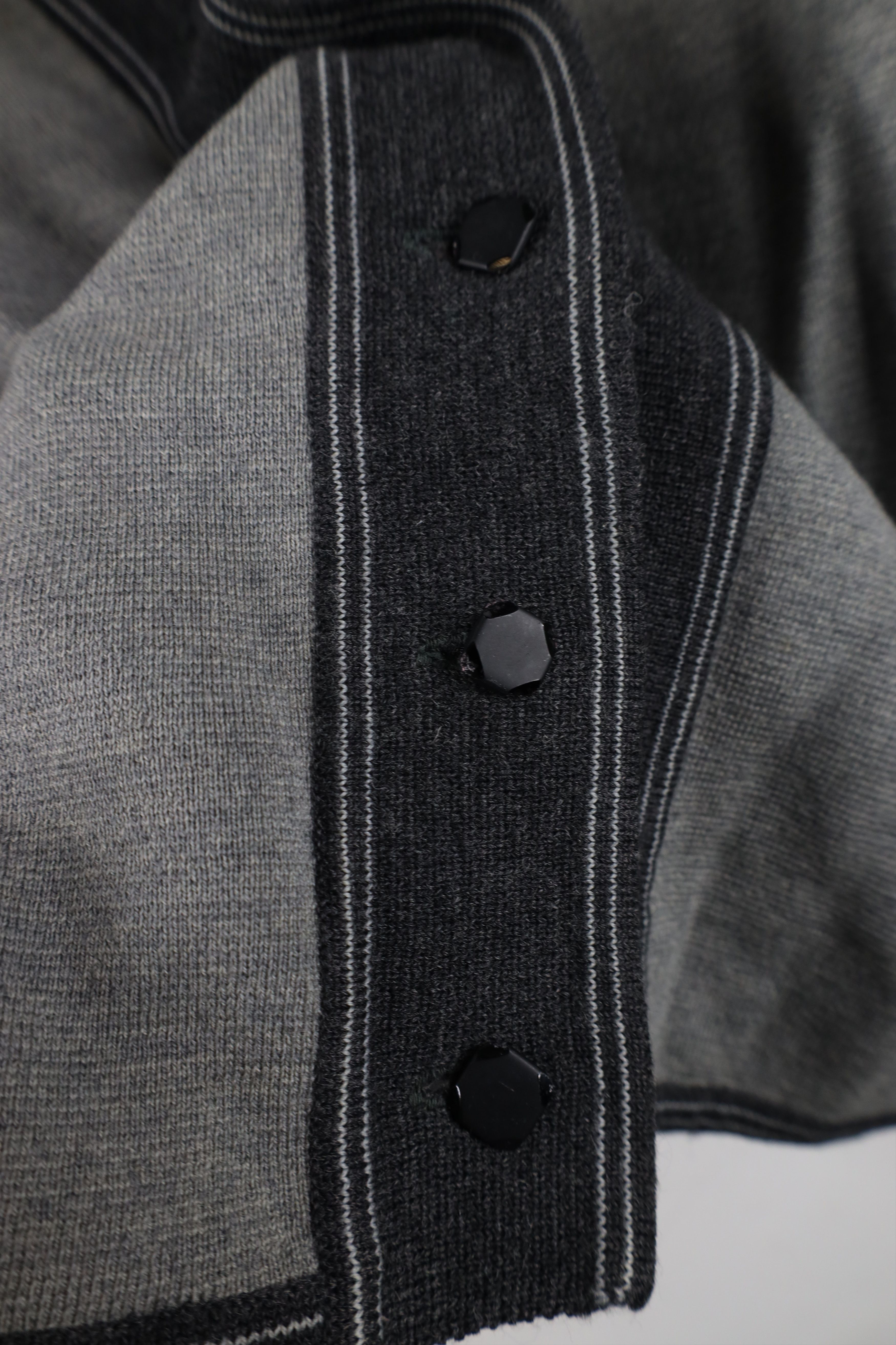 Vintage Vintage 50s Streetwear Wool Knit Cardigan Sweater Gray Size M / US 6-8 / IT 42-44 - 5 Thumbnail