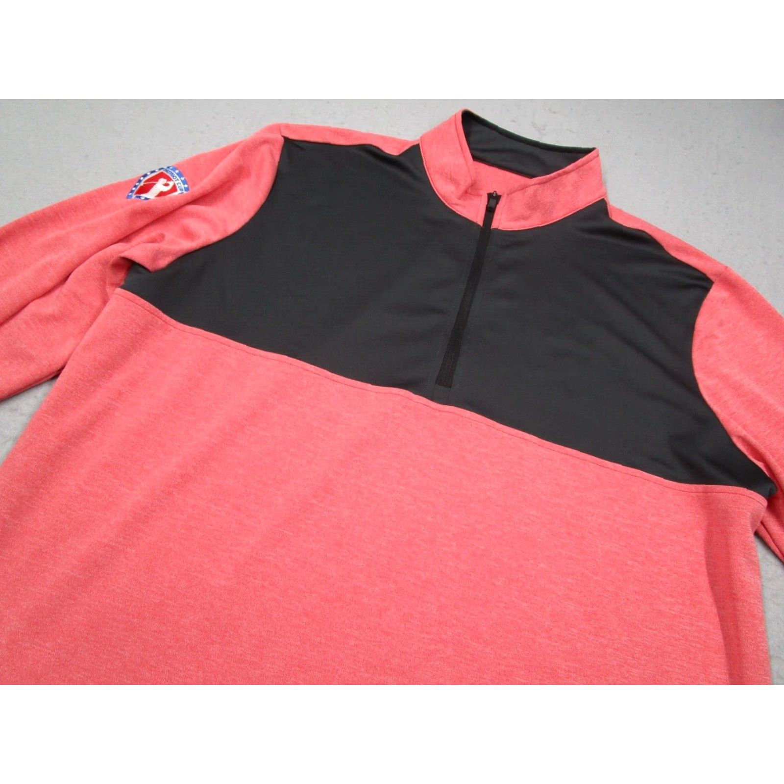 Adidas Adidas Jacket Mens Large Red 1/4 Zip Pullover Performance Patriot Cup Golf Size US L / EU 52-54 / 3 - 2 Thumbnail