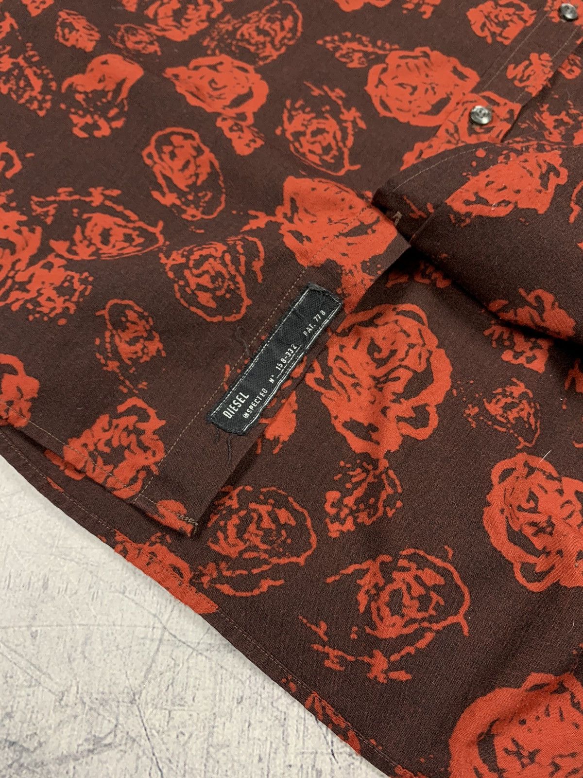 Diesel Vintage Y2K Diesel Industry Roses Shirt Avant Garde Size US M / EU 48-50 / 2 - 6 Thumbnail