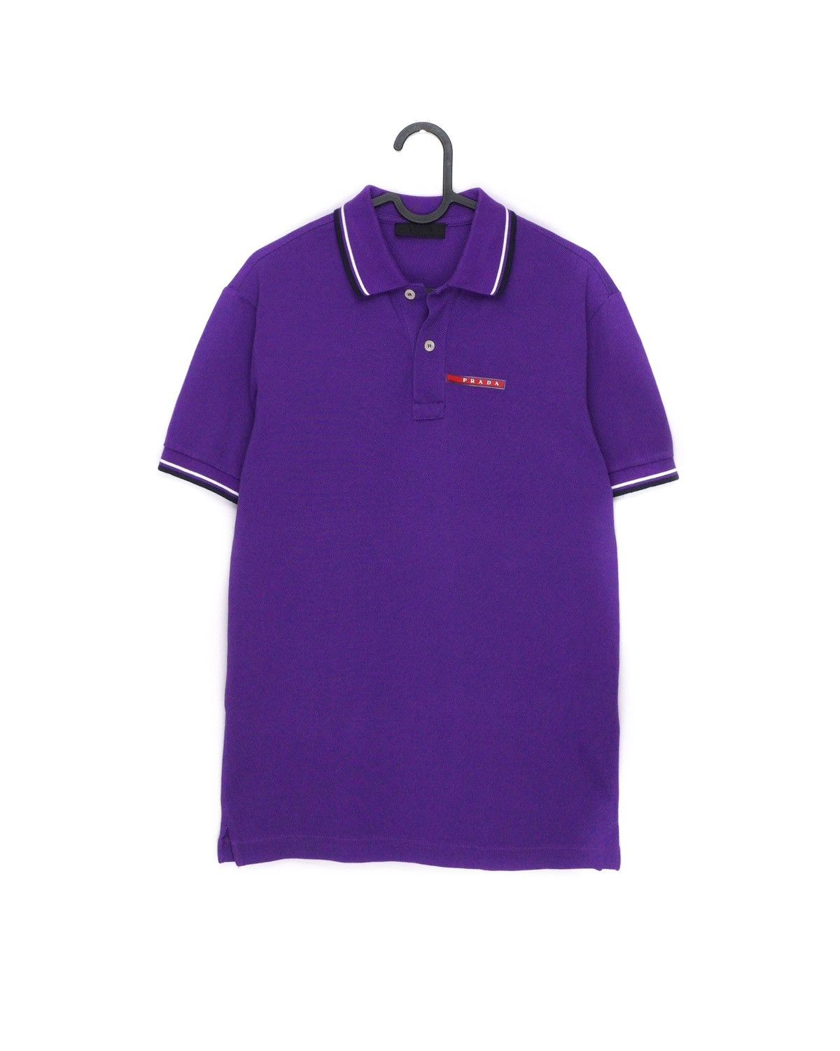 Prada Prada 2015 Classic Red Tab Logo Purple Polo Shirt | Grailed