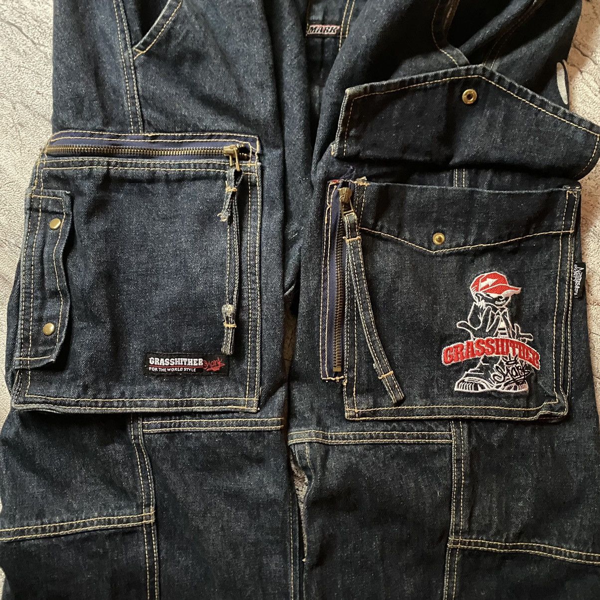 Vintage Vintage Grass Hither Graffiti Streetwear Hip-Hop Jeans Size US 35 - 6 Thumbnail