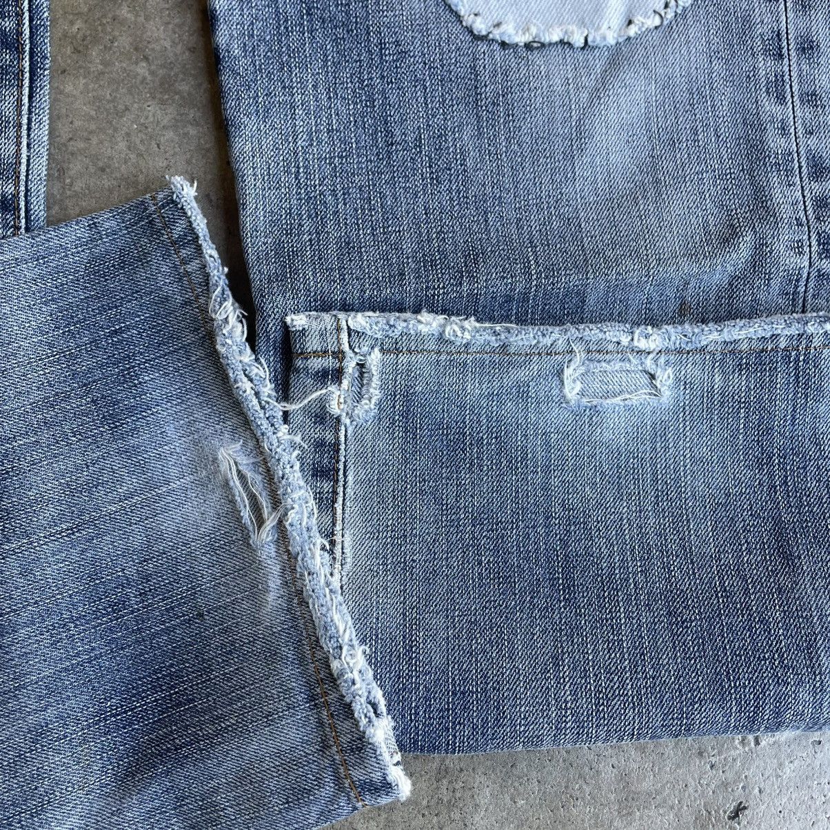 Edwin 🔥Vintage Edwin 503 Stoned Washed Ripped Distress Denim Jeans Size US 30 / EU 46 - 7 Thumbnail