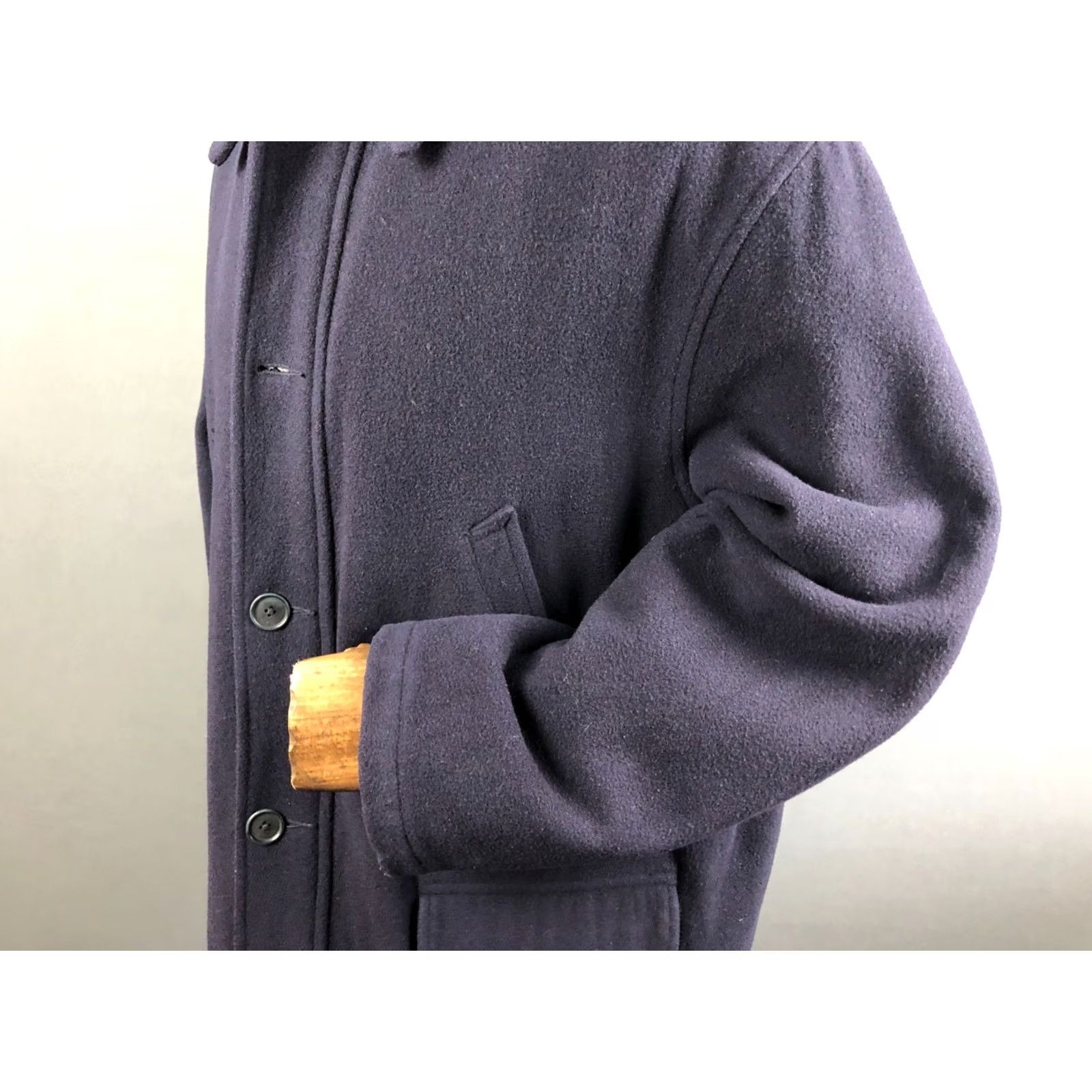 Ralph Lauren Ralph Lauren Coat Mens XL Dark Blue Wool Blend Overcoat Solid Two-Way Zipper Button Zip Lined Pocketed Mid-Length Casual Jacket/Coat Size US XL / EU 56 / 4 - 7 Thumbnail