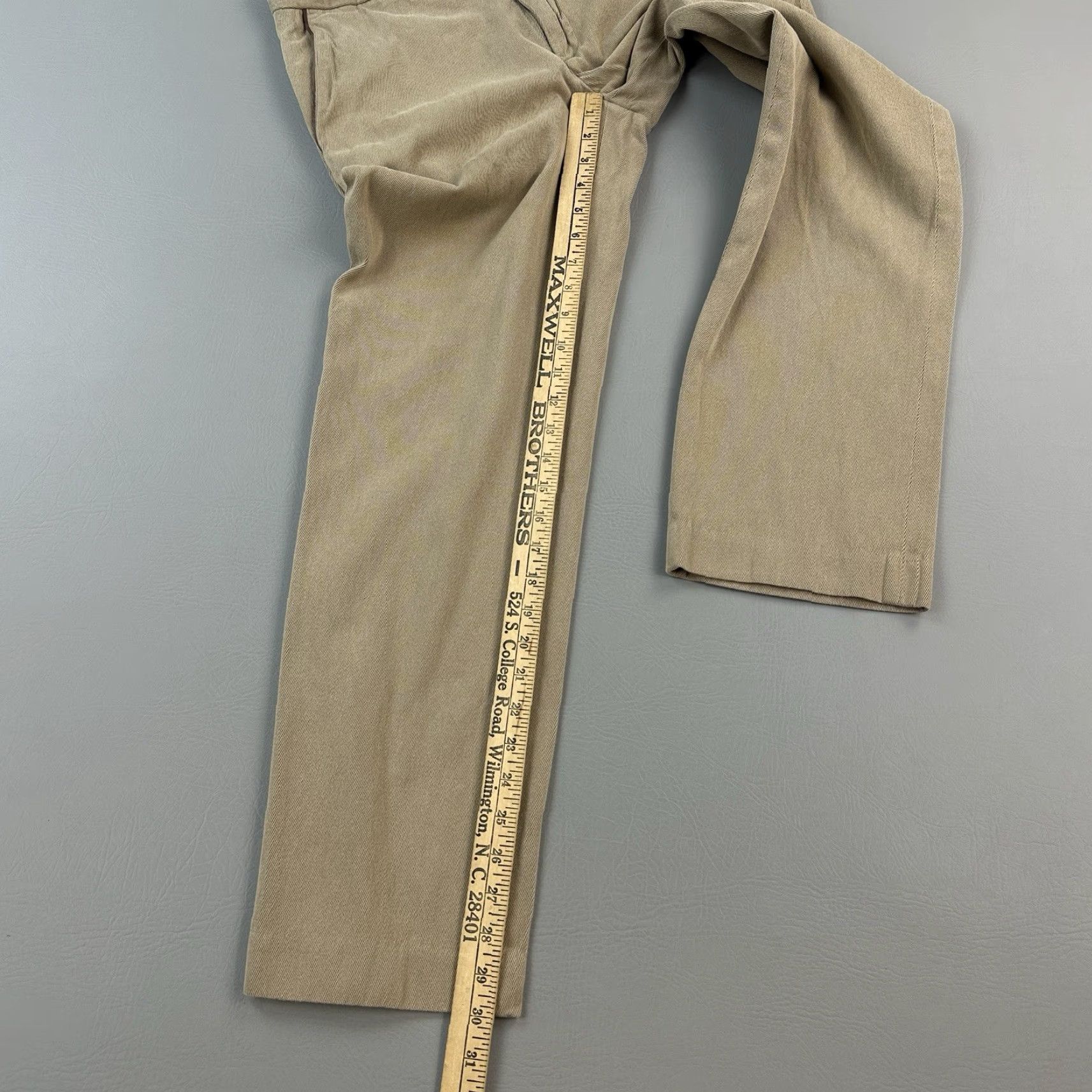 Polo Ralph Lauren VINTAGE Polo Ralph Lauren Pants Mens 34x32 34x30 Twill Leather Trim Classic 90s Size US S / EU 44-46 / 1 - 2 Thumbnail