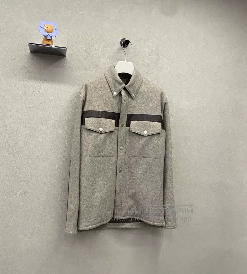Hermes Hermes Gray wool sweater jacket Size US S / EU 44-46 / 1 - 3 Thumbnail